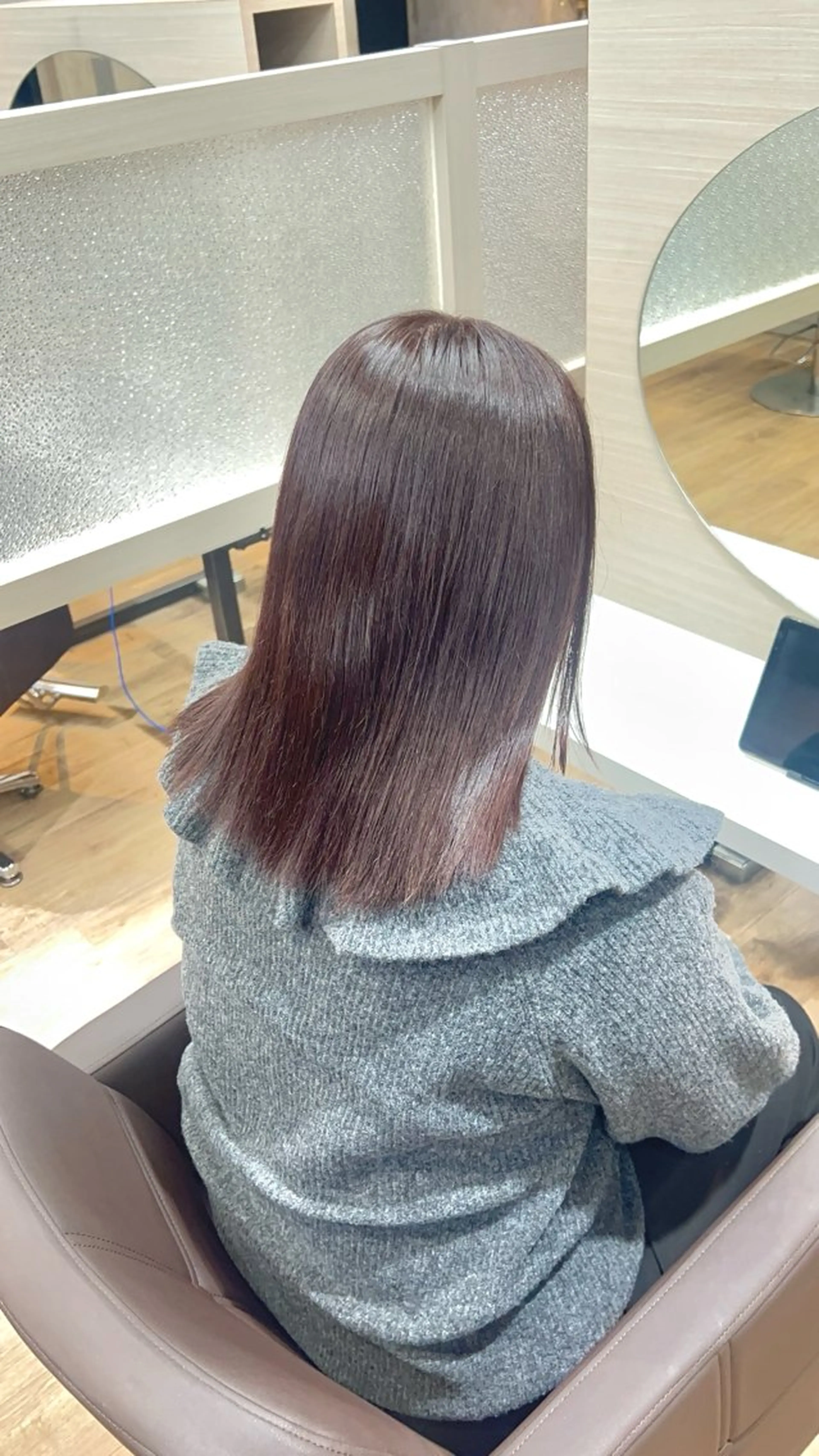 ミディアム カラー ヘアカラー トリートメント AIRI/難波/ ハイトーン/髪質改善のヘアスタイル