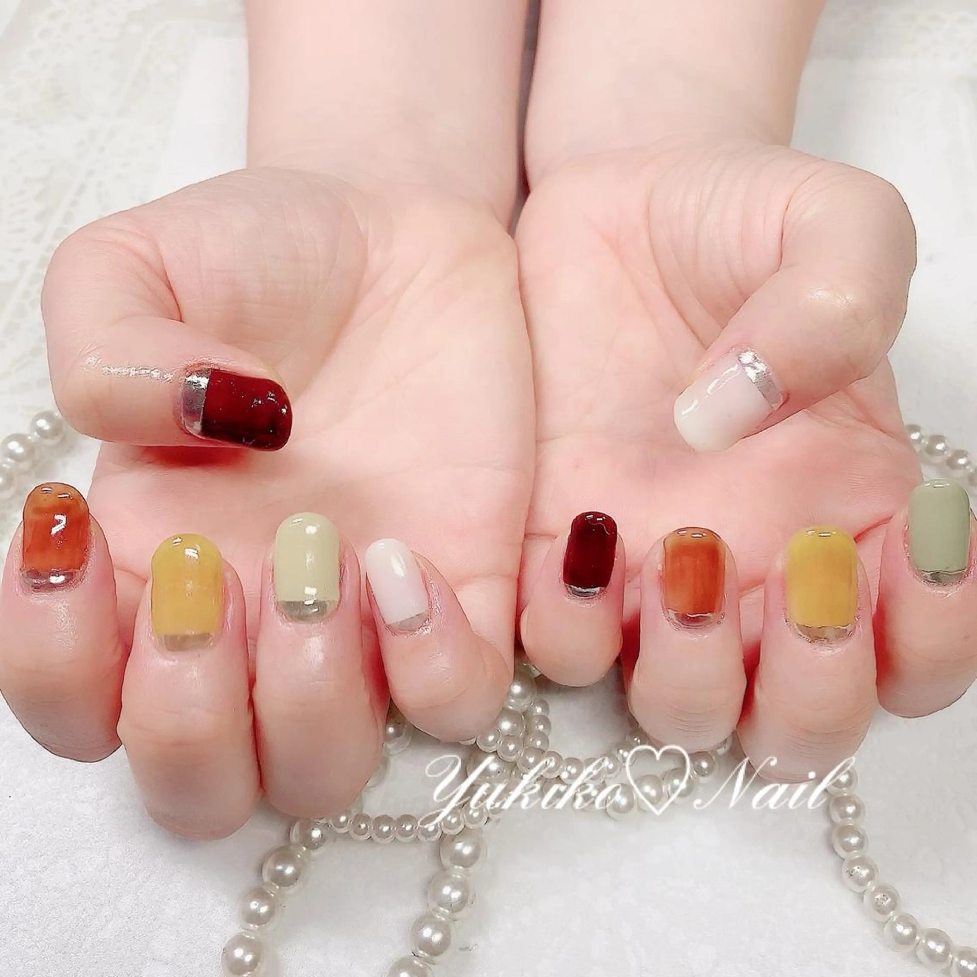 ネイル ミラーネイル 持ち込み ユキコ ネイルのネイルデザイン