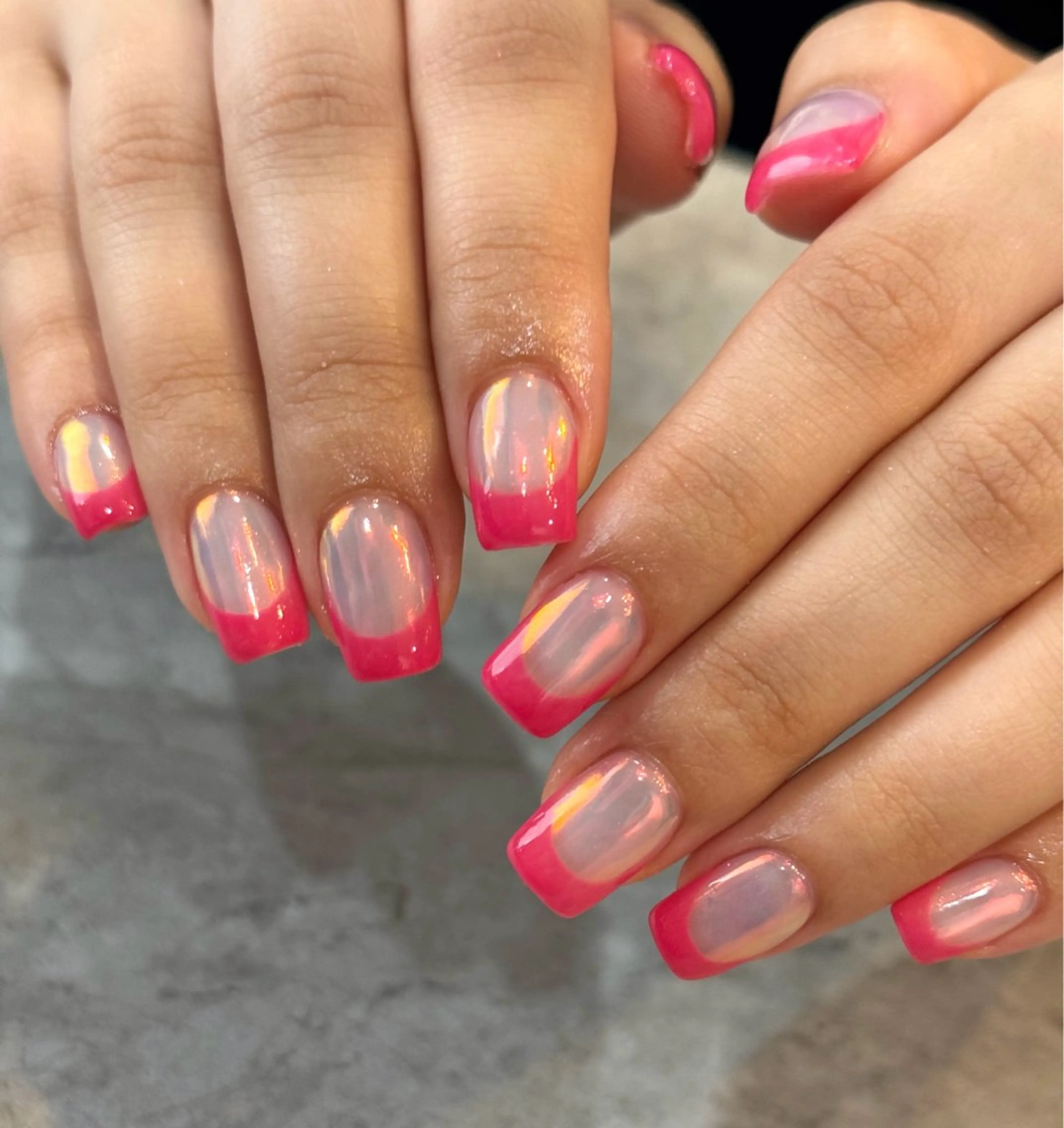 ネイル フレンチネイル ミラーネイル ハンドネイル Blé nailのネイルデザイン