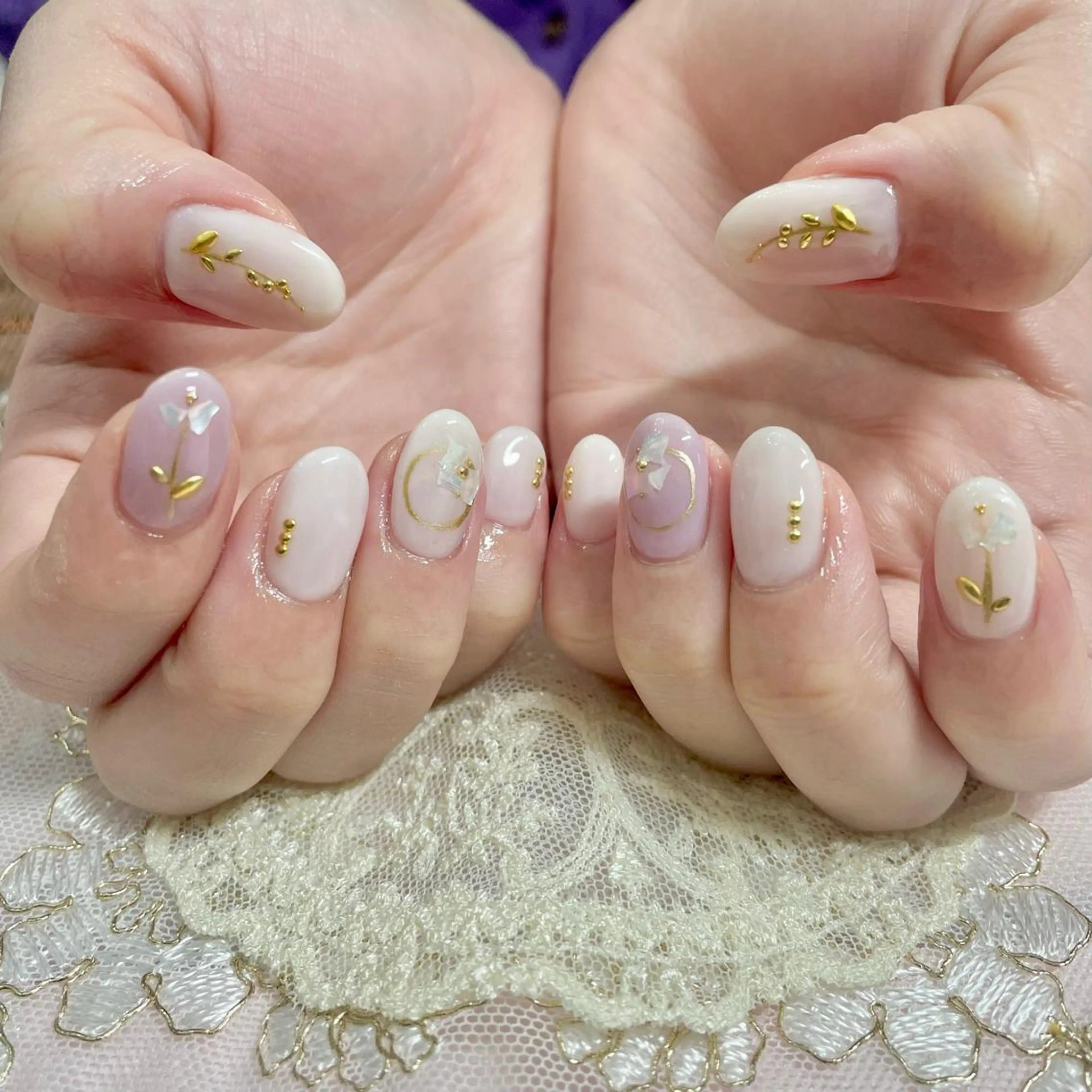 ネイル アートネイル オーロラネイル 成人式 ジェルネイル 卒業式 J terrace Nailのネイルデザイン