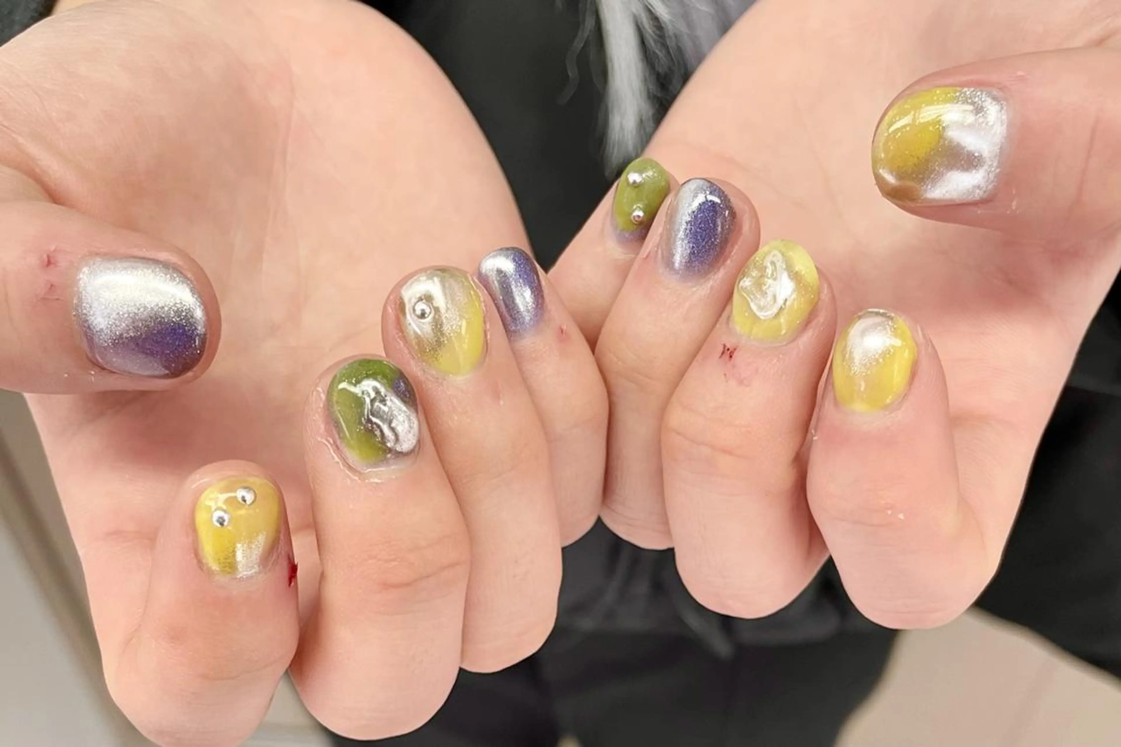 ネイル ハンドネイル 大阪福島韓国束感まつ げ Sayaka🤍のマツエク・マツパデザイン