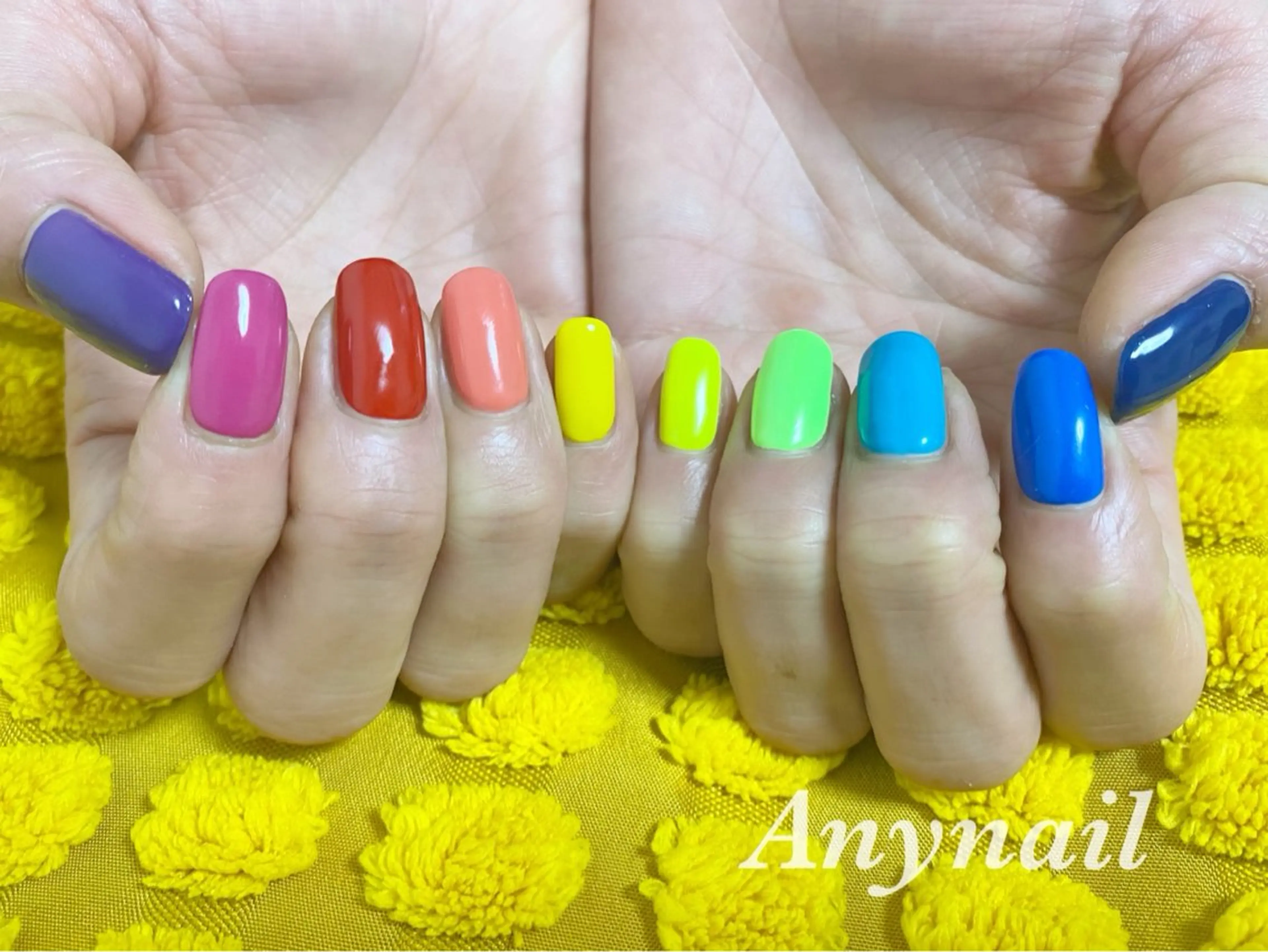 ネイル ブルー 岩澤 恵子のネイルデザイン