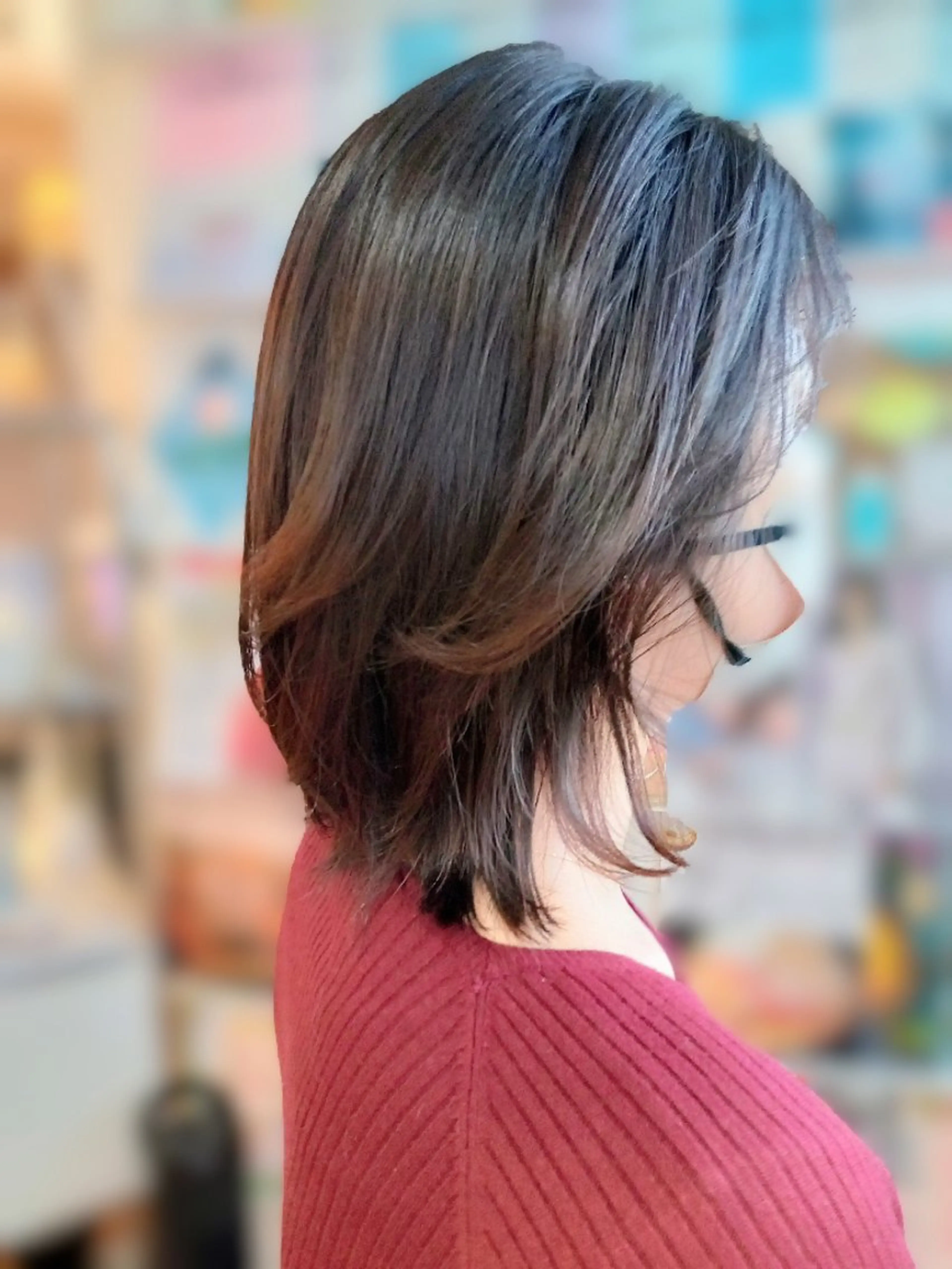 セミロング カラー go s go(e) 　ゴーズゴー所属・go s go(e) 店　コンドウマチコのヘアスタイル