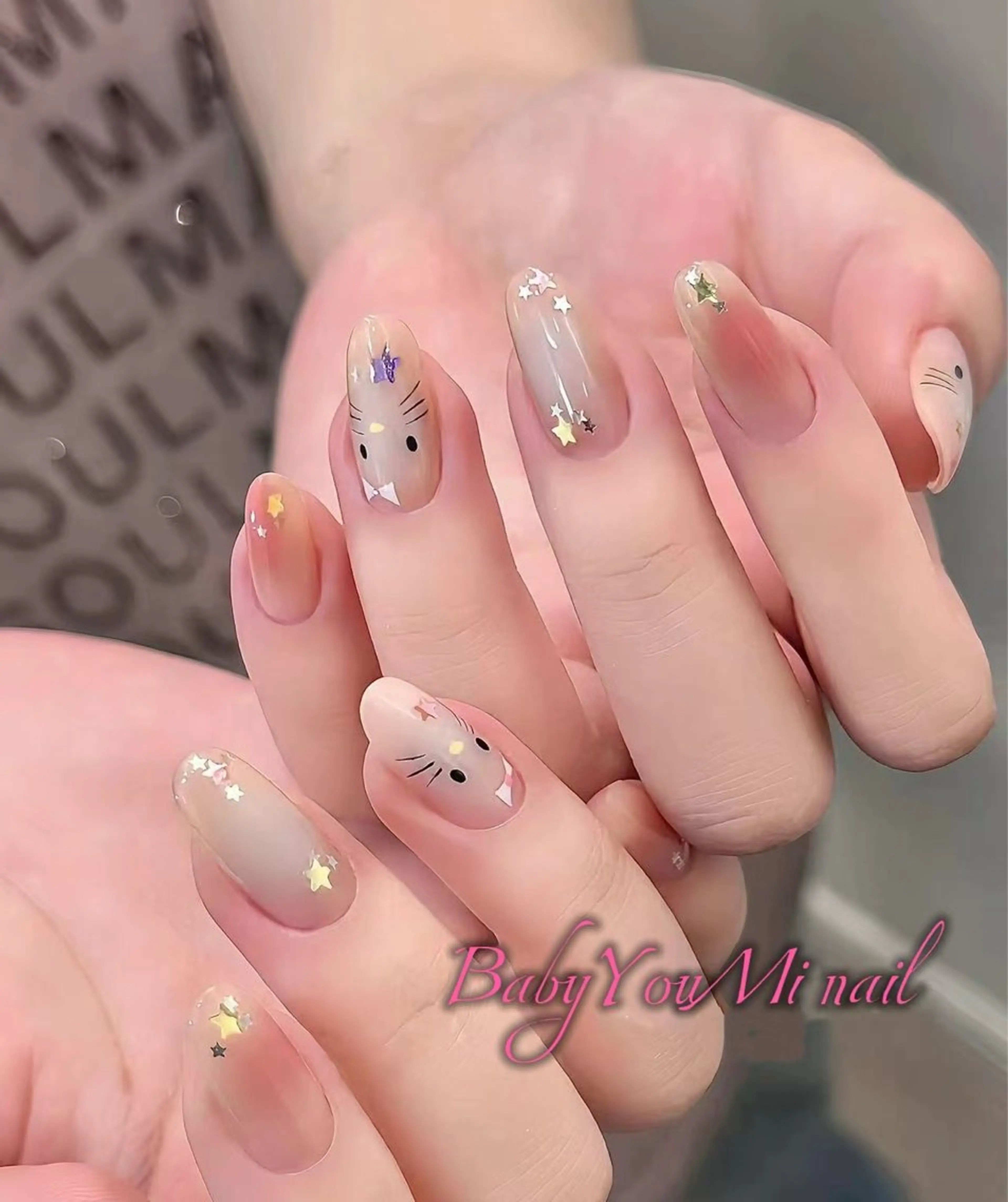 ネイル オーロラネイル フラワーネイル フットネイル フレンチネイル ジェルネイル ハンドネイル BabyYouMi nailのネイルデザイン