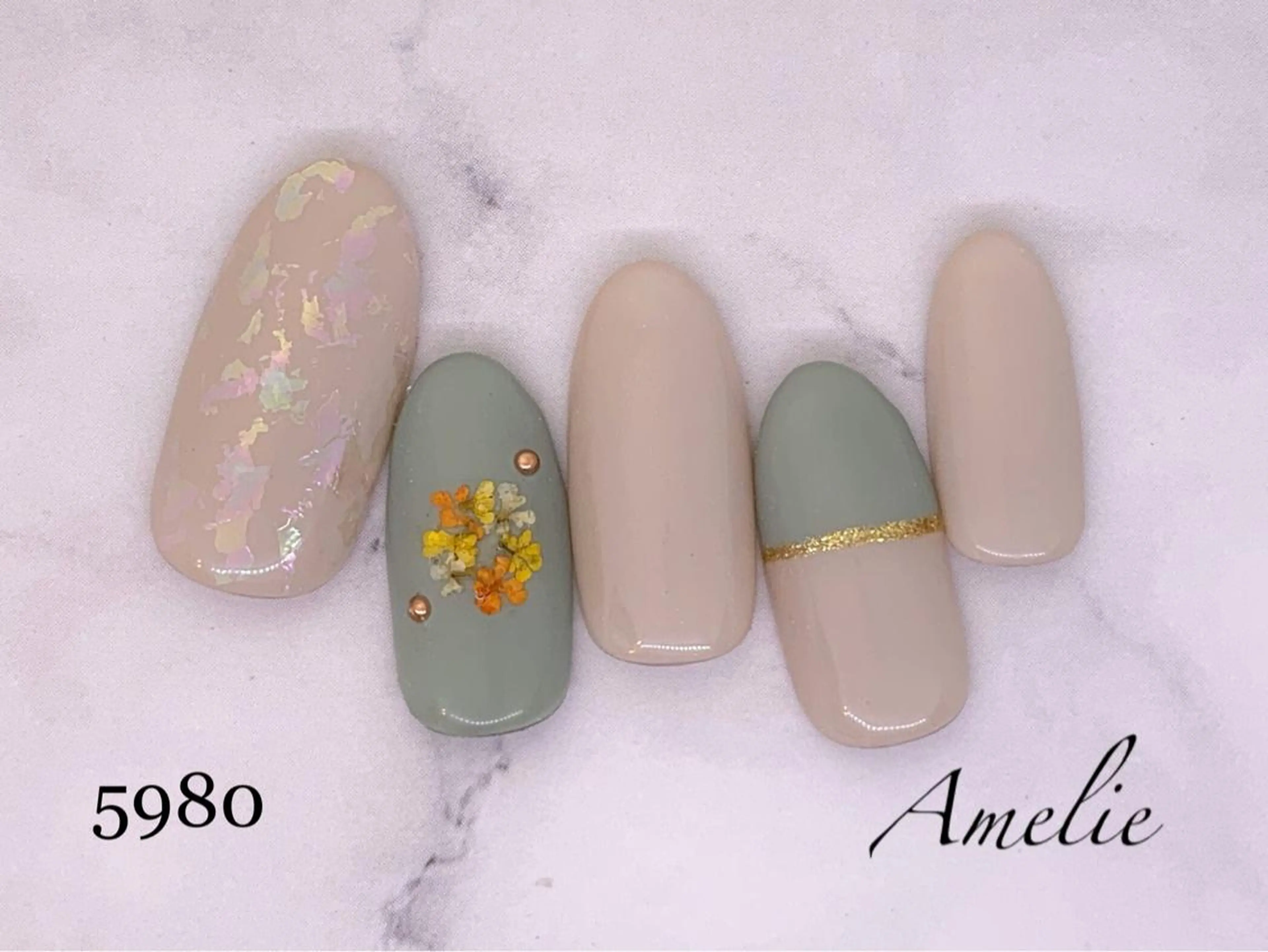 ネイル ハンドネイル いちじゅう あおいのネイルデザイン