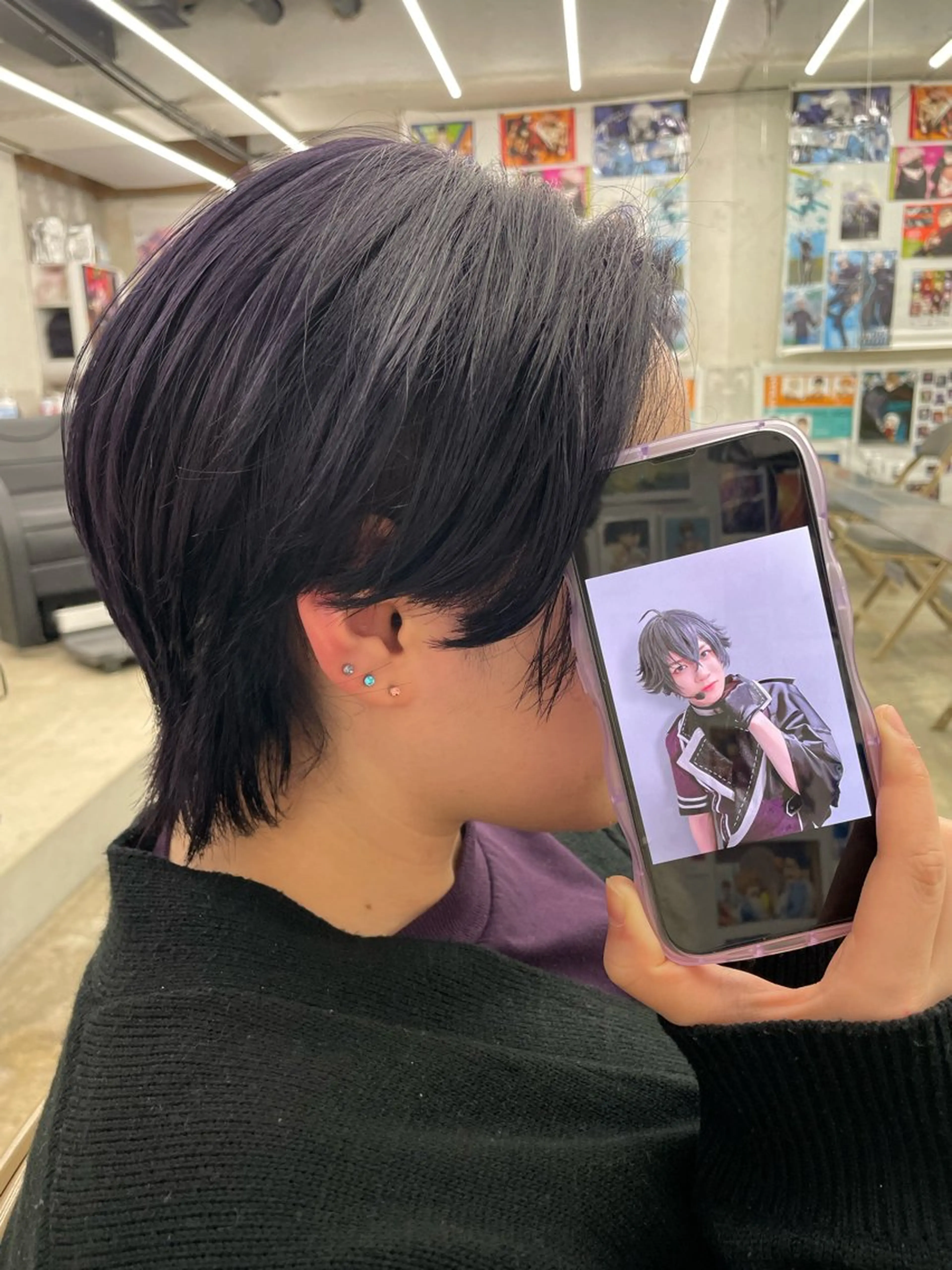 ロング カラー インナーカラー 推し ブリーチ 髪質改善のヘアスタイル