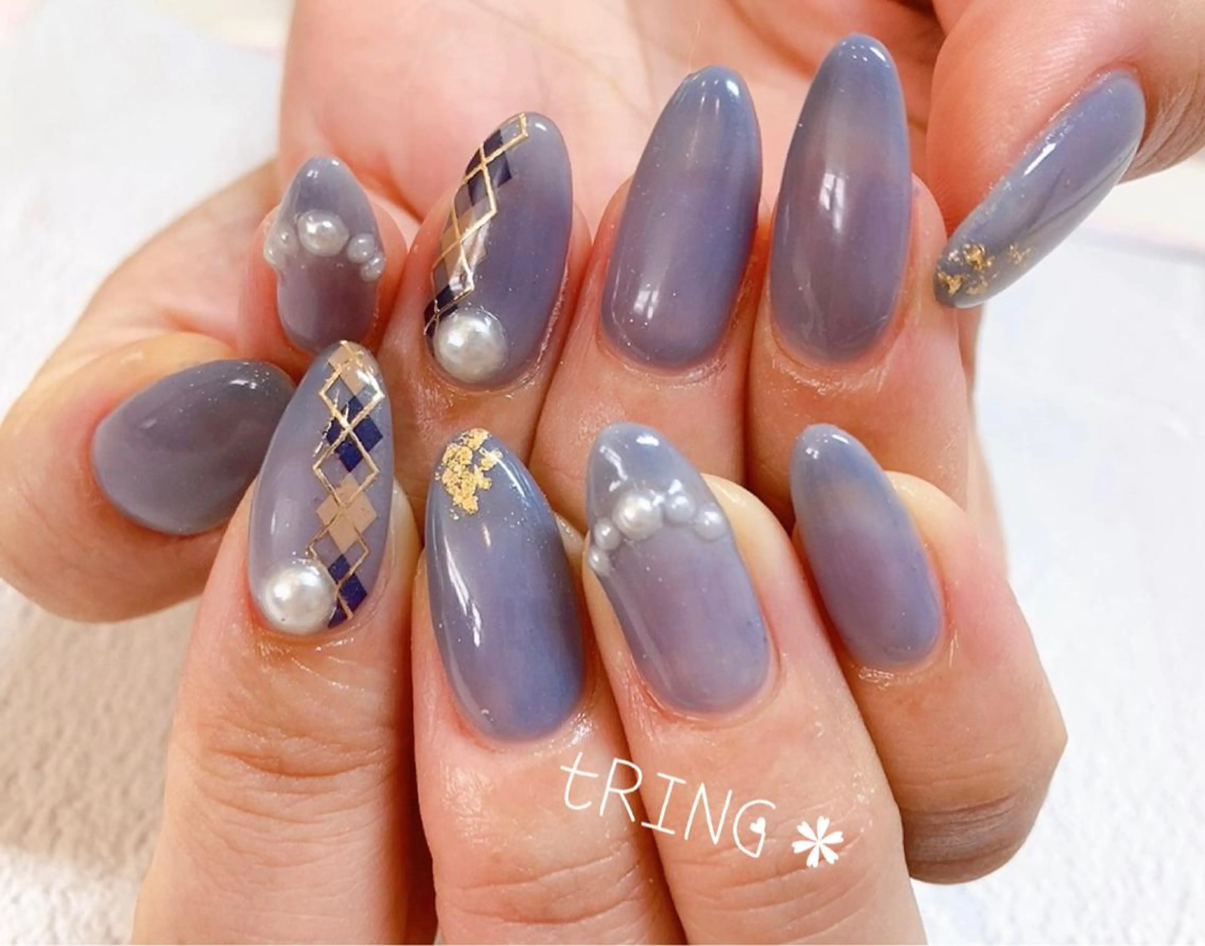 ネイル 持ち込み ハンドネイル tRING＊ しいの木台のネイルデザイン