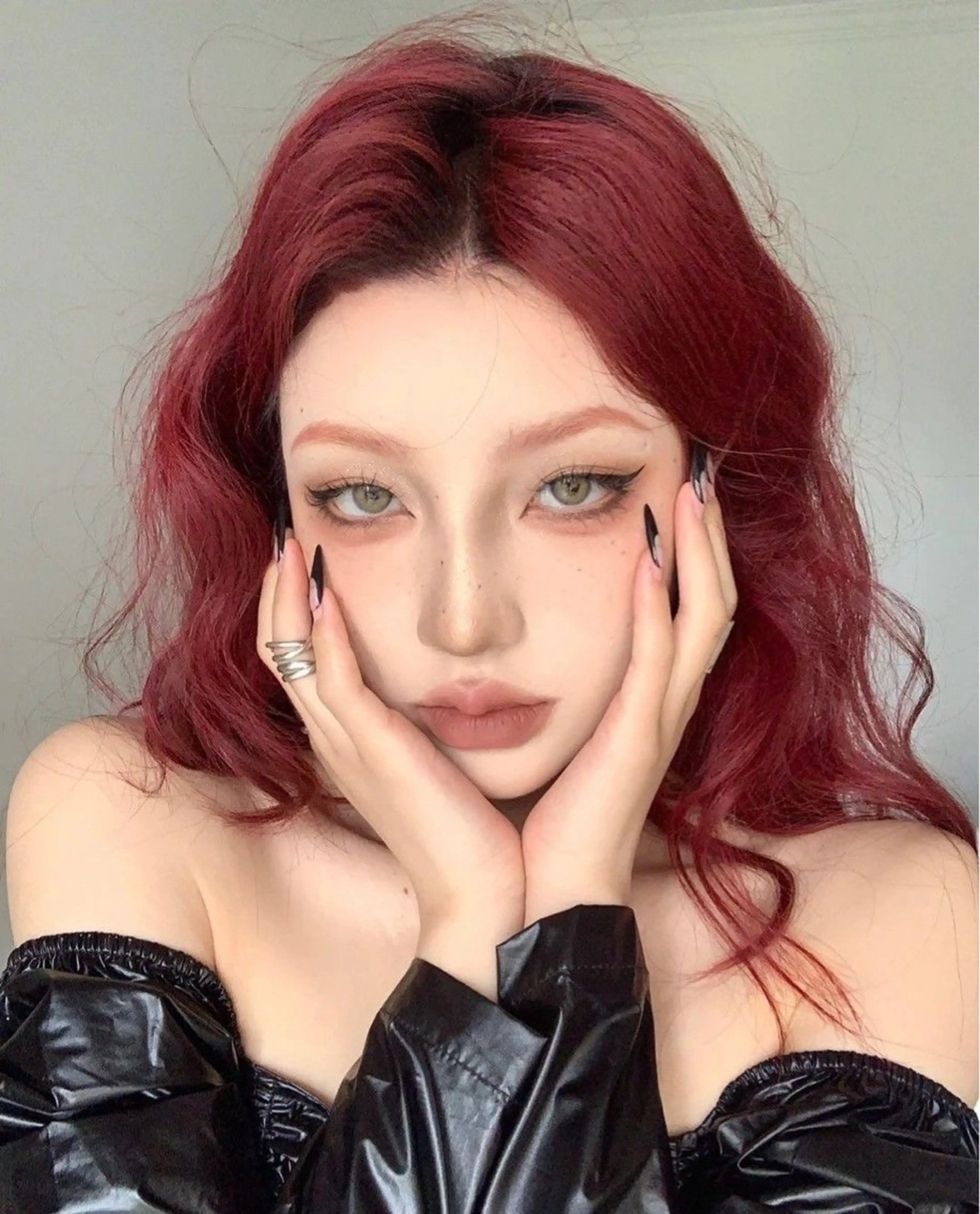 ロング ヘアカラー トリートメント ヘッドスパ ヘアセット 💗韓国暖色ヘア NO.1💗🪽のヘアスタイル