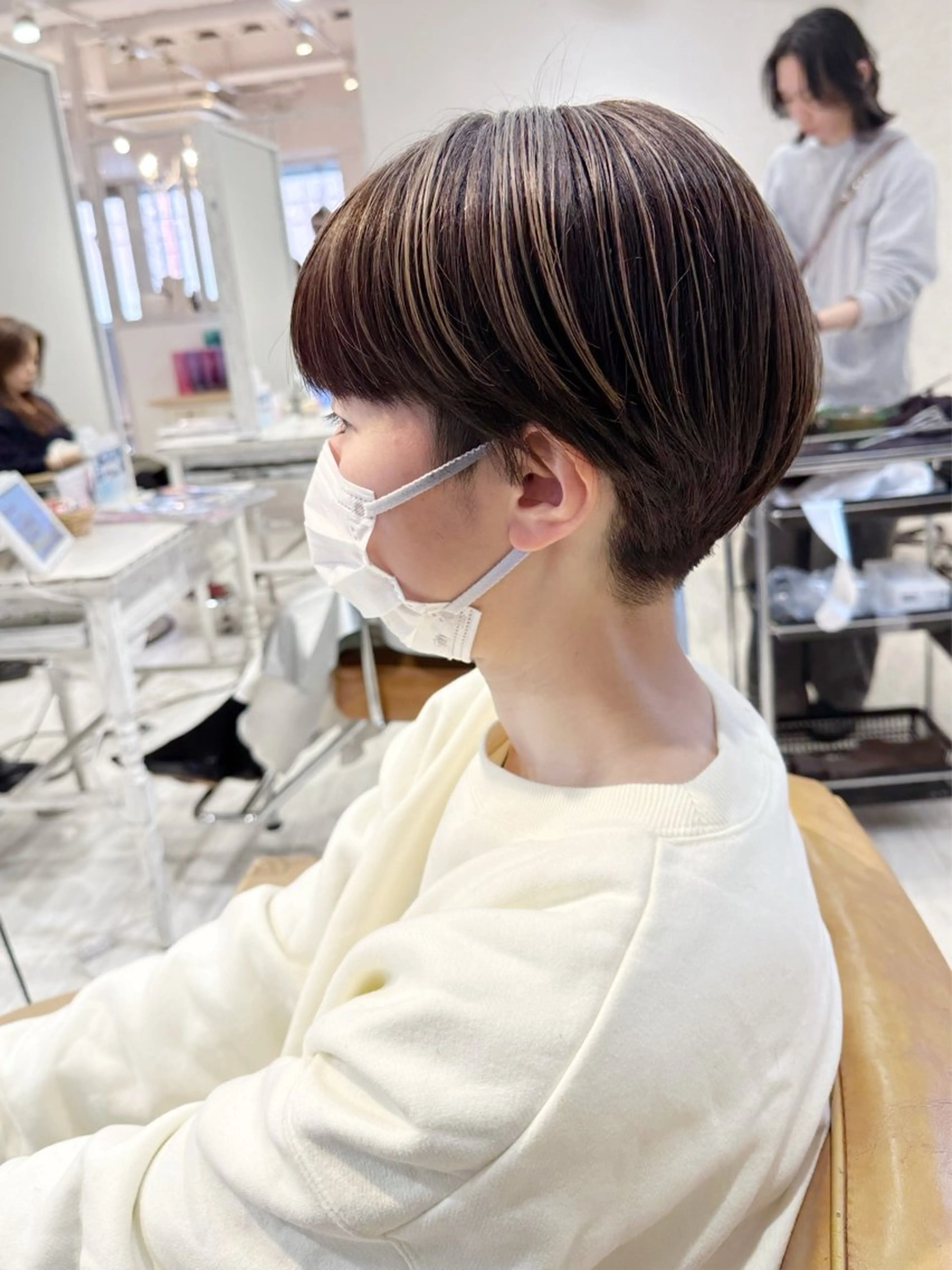 ショート カット ヘアカラー 縮毛矯正/ショート/ レイヤー/畑中正敏のヘアスタイル