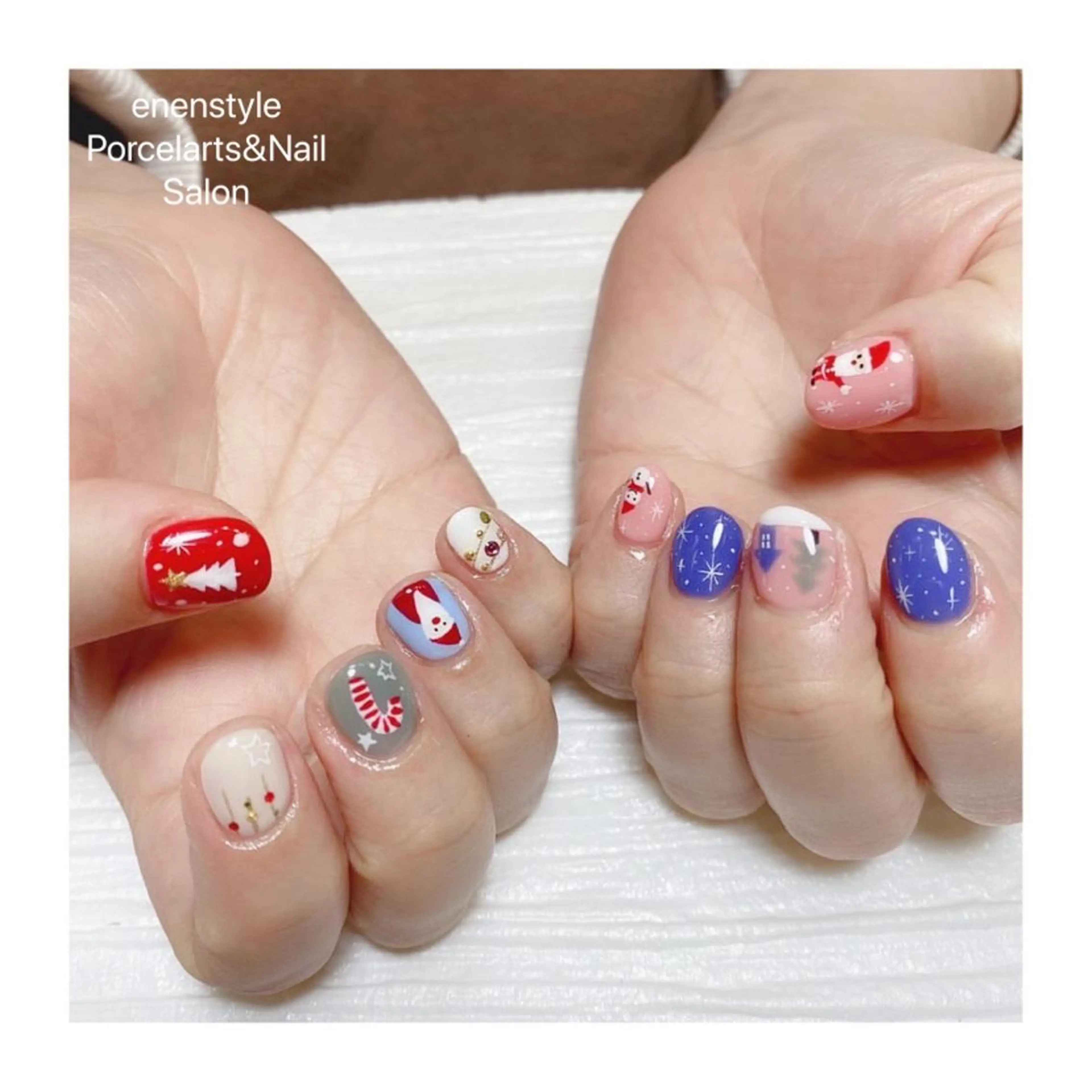 ショート ネイル ハンドネイル 👑enen style👑のネイルデザイン