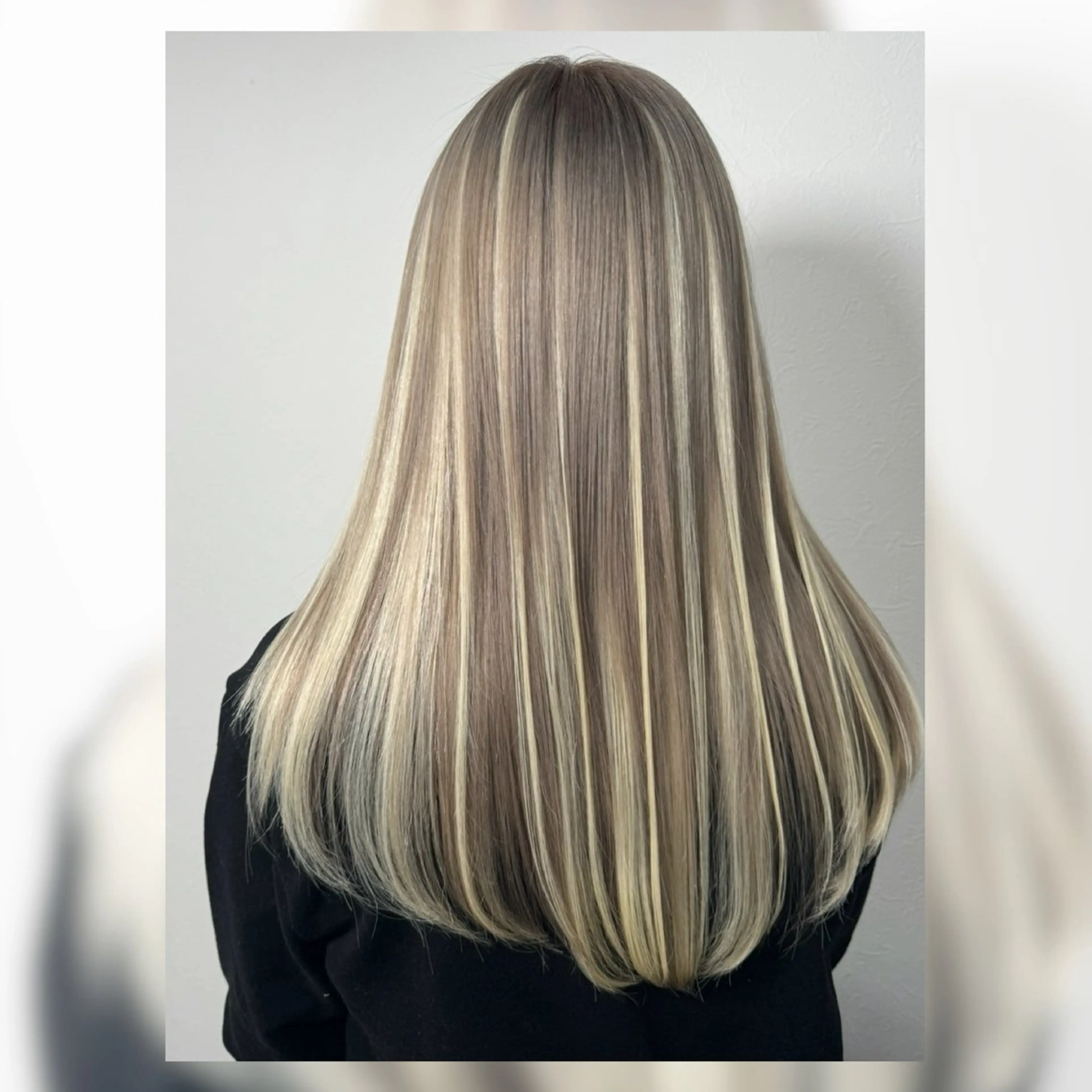 ロング カラー シールエクステ ベージュカラー ブリーチ ケアブリーチ 透明感カラー ヘアカラー エクステ ✨髪質改善×透明感 カラー✨岩下哲也のヘアスタイル