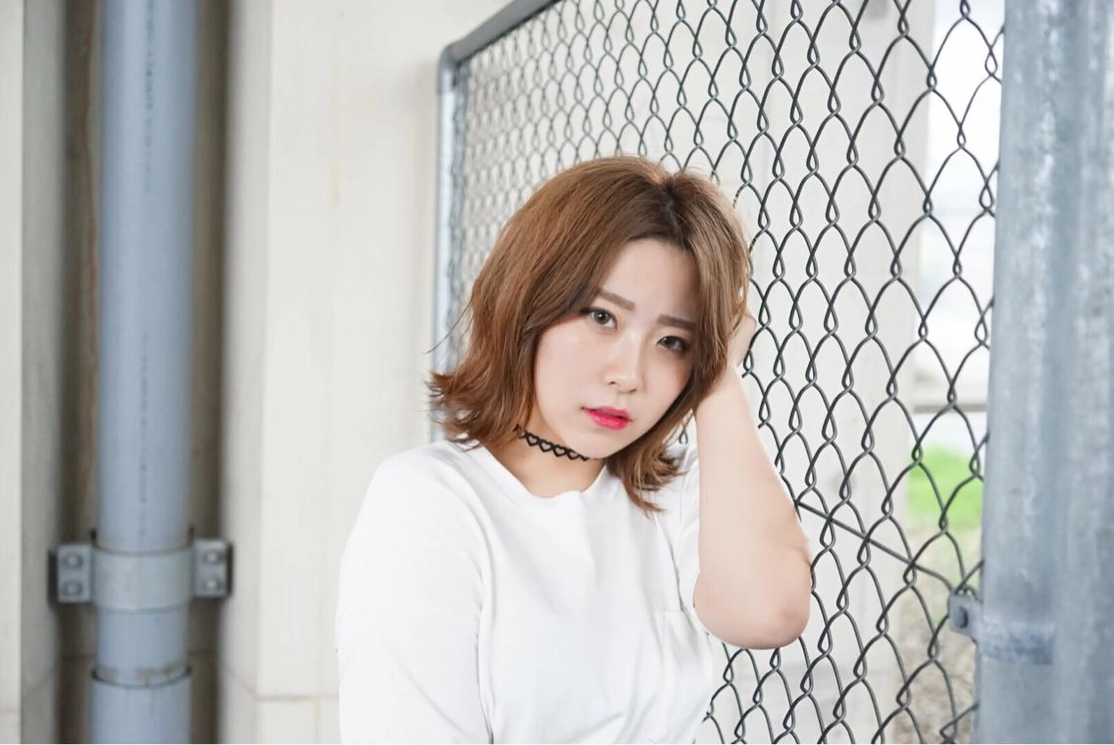 ミディアム カラー 外ハネヘア 加藤 あやみのヘアスタイル