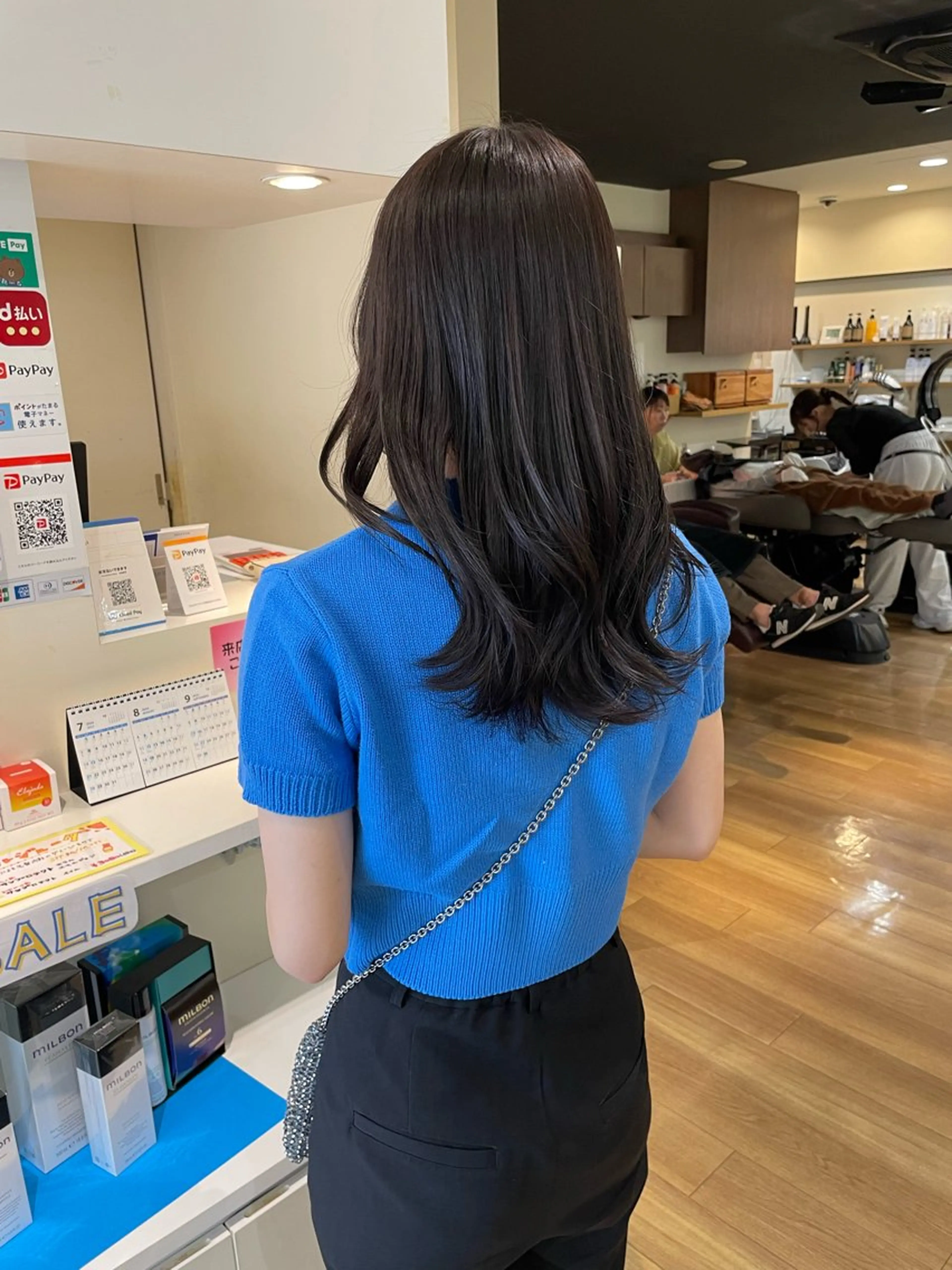 セミロング カラー ヘアカラー トリートメント 韓国レイヤー🎀/ 顔周り特化🎀/豊田のヘアスタイル