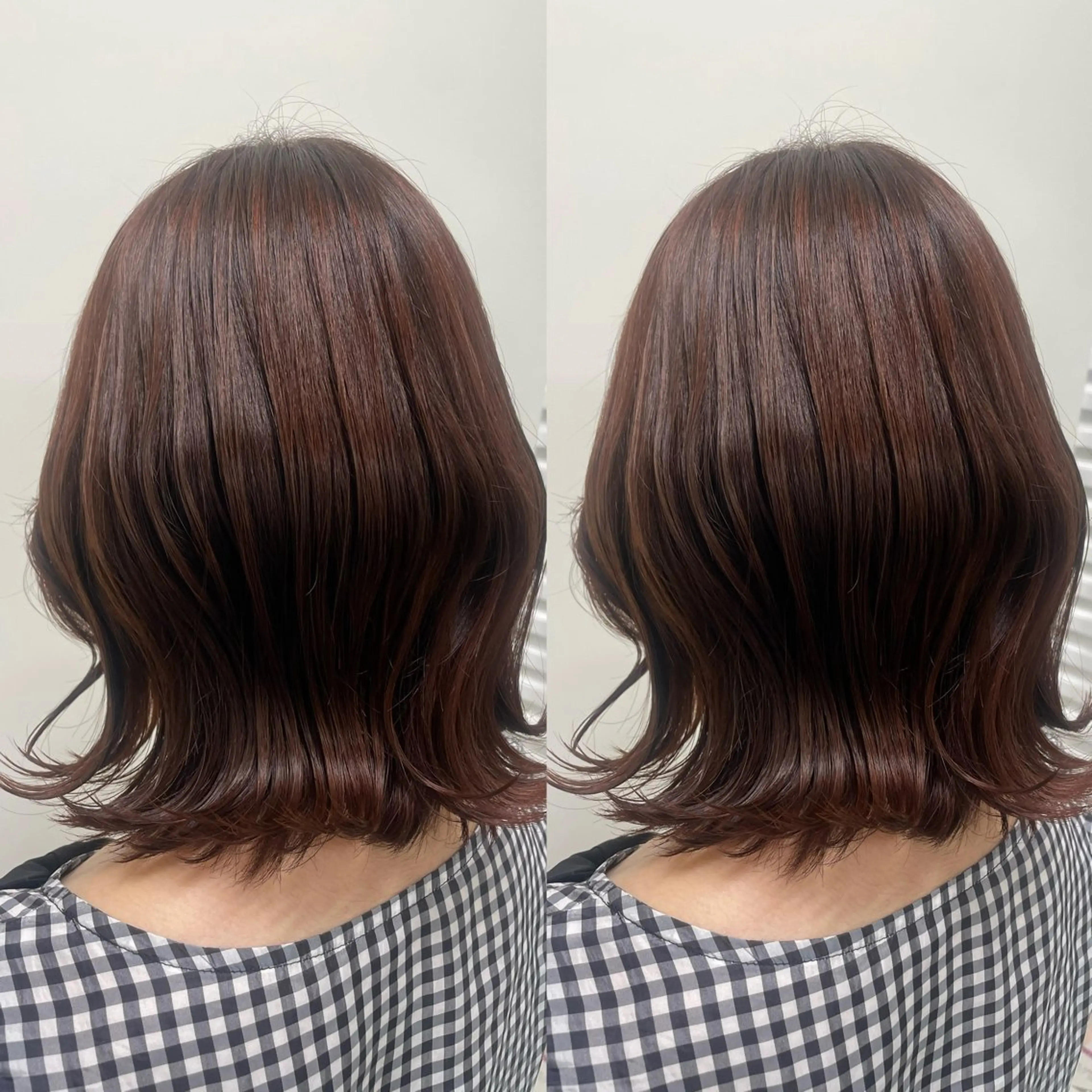 ミディアム カラー ブラウンカラー カット ヘアカラー 韓国風骨格カット 艶カラー🩶髙林夏美のヘアスタイル