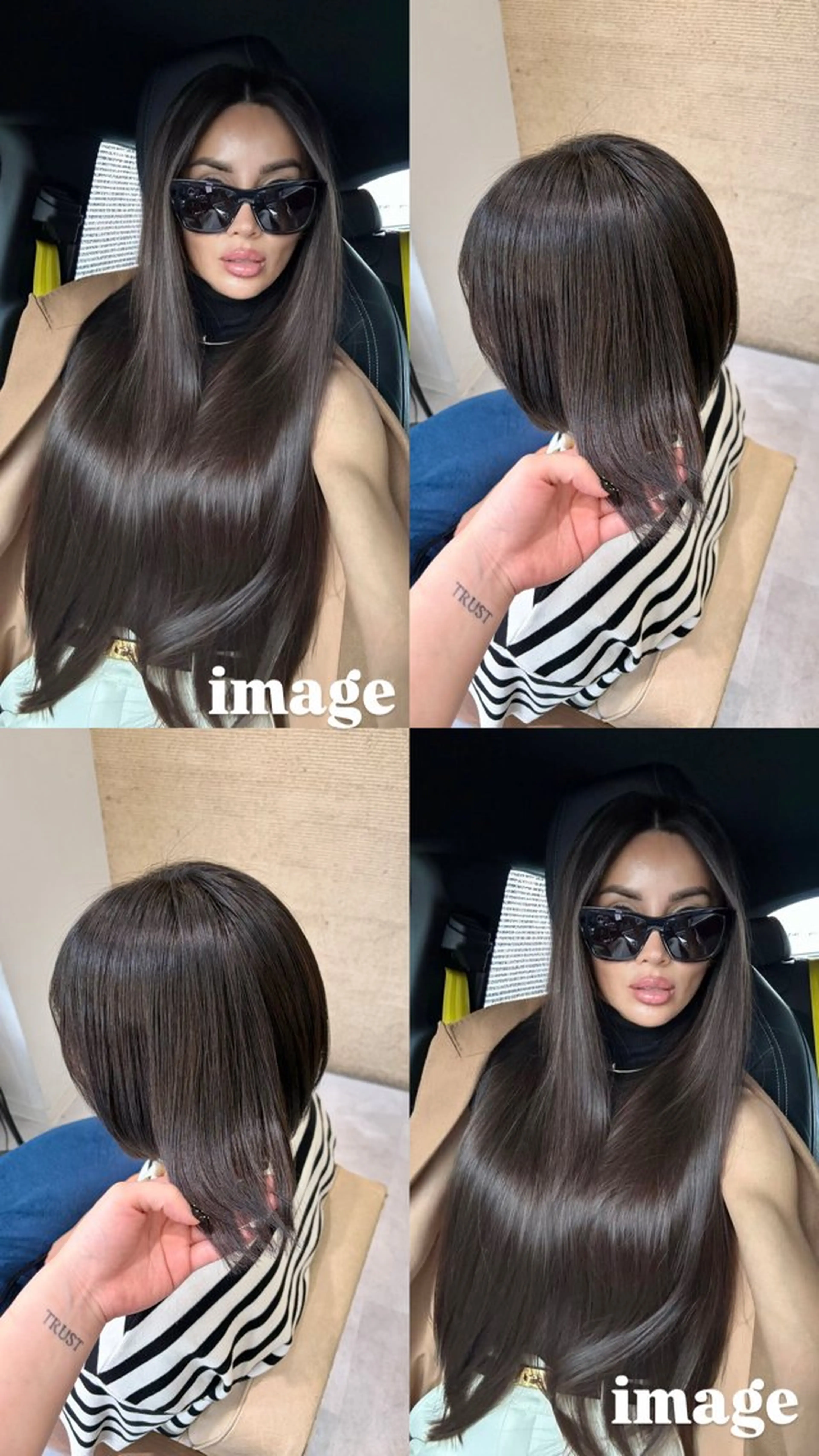 ミディアム カラー パーマ ブリーチ 縮毛矯正 ヘアカラー 縮毛矯正 Ouka/Wカラー/ 大人艶カラーのヘアスタイル