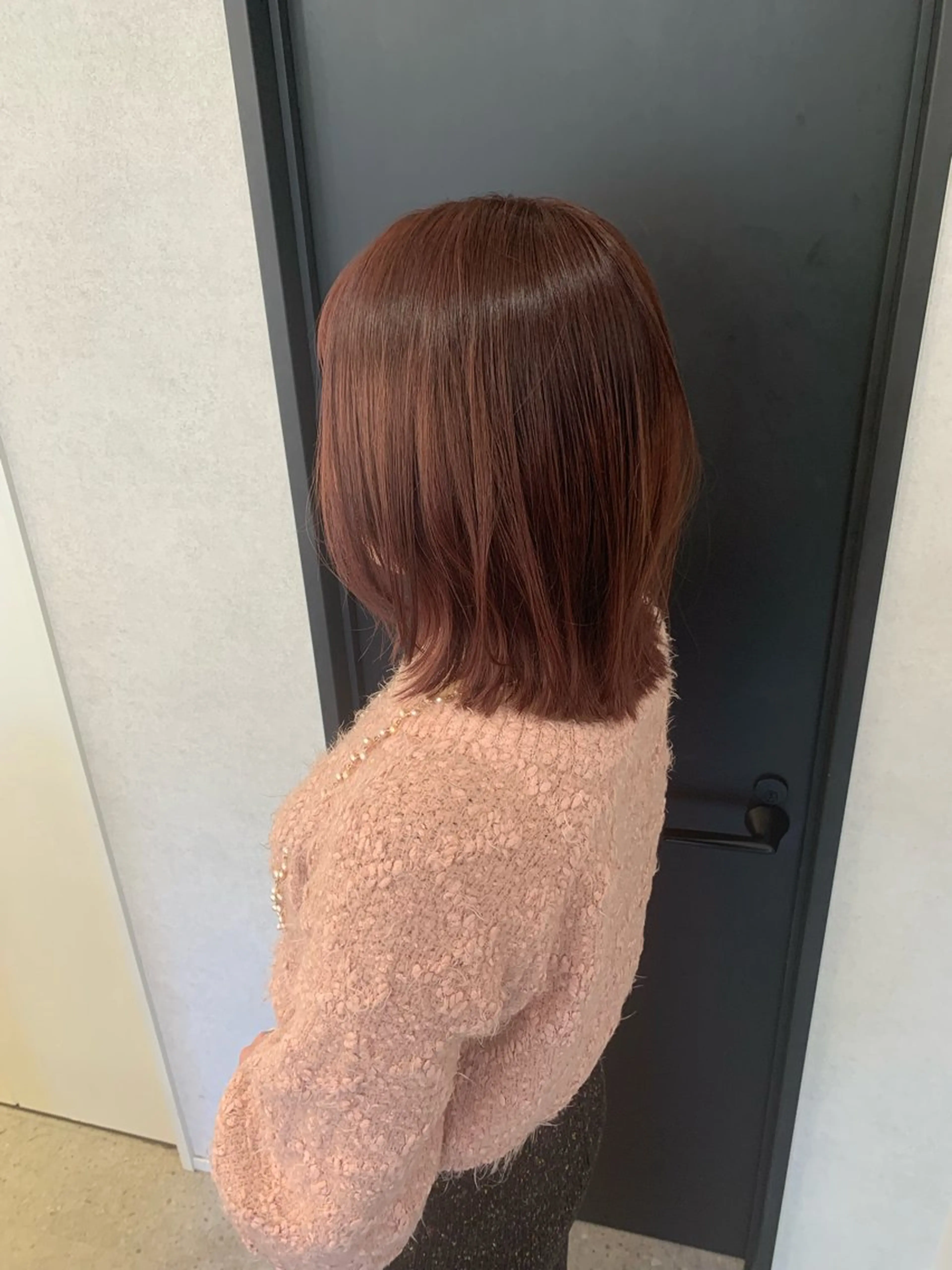 セミロング カラー ブリーチ ブラウンカラー グラデーションカラー ピンクカラー ピンクブラウン YOHA HAIR GARDEN所属・臼井 真人のヘアスタイル