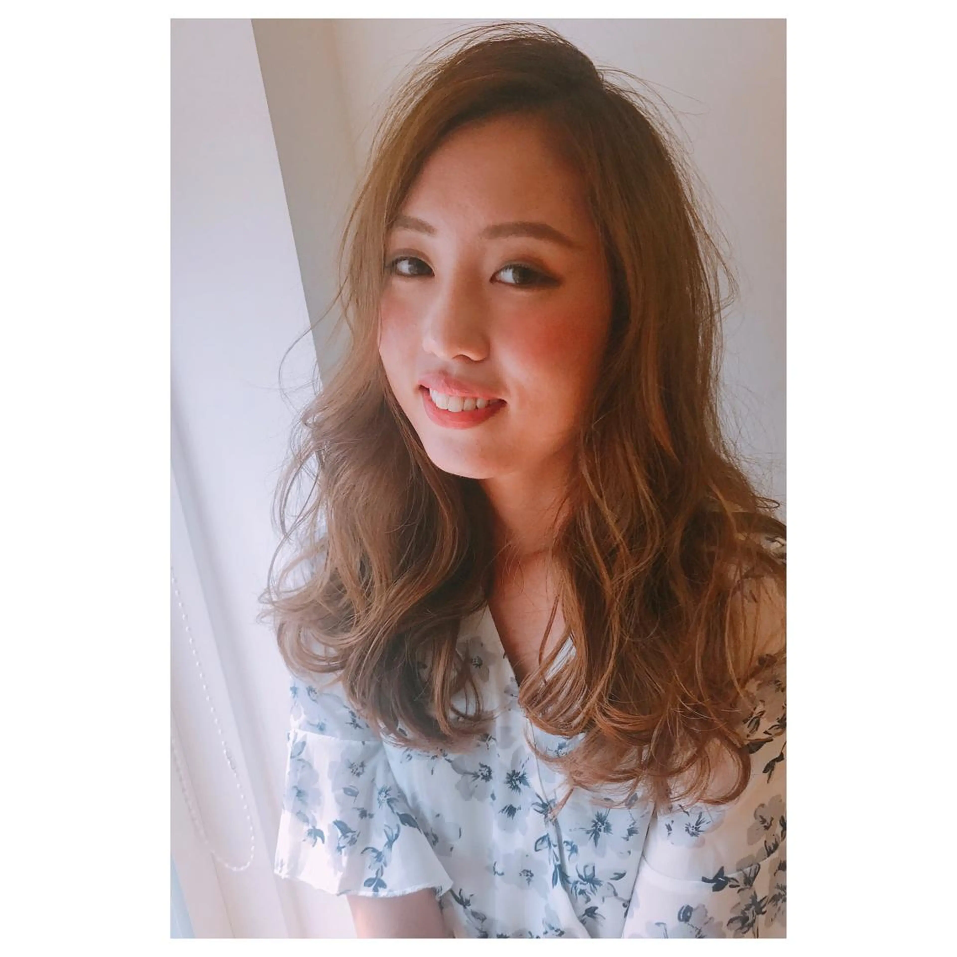 セミロング パーマ セミロングパーマ パーソナルカラー診断 できます　木曽　主博のヘアスタイル