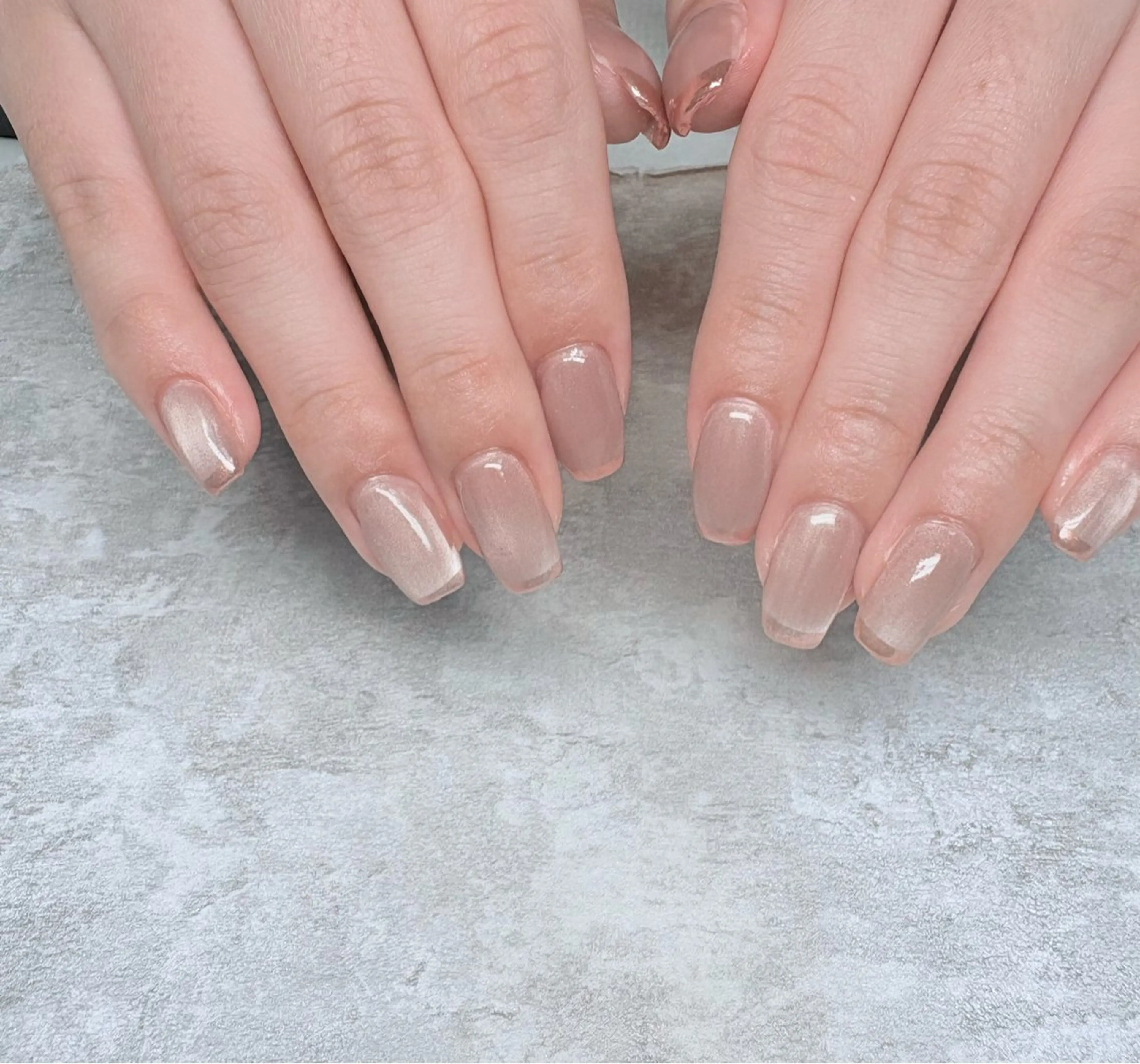 ネイル フレンチネイル ガラスフレンチ キラキラネイル マグネットネイル ミラーネイル Nail Mihoのネイルデザイン