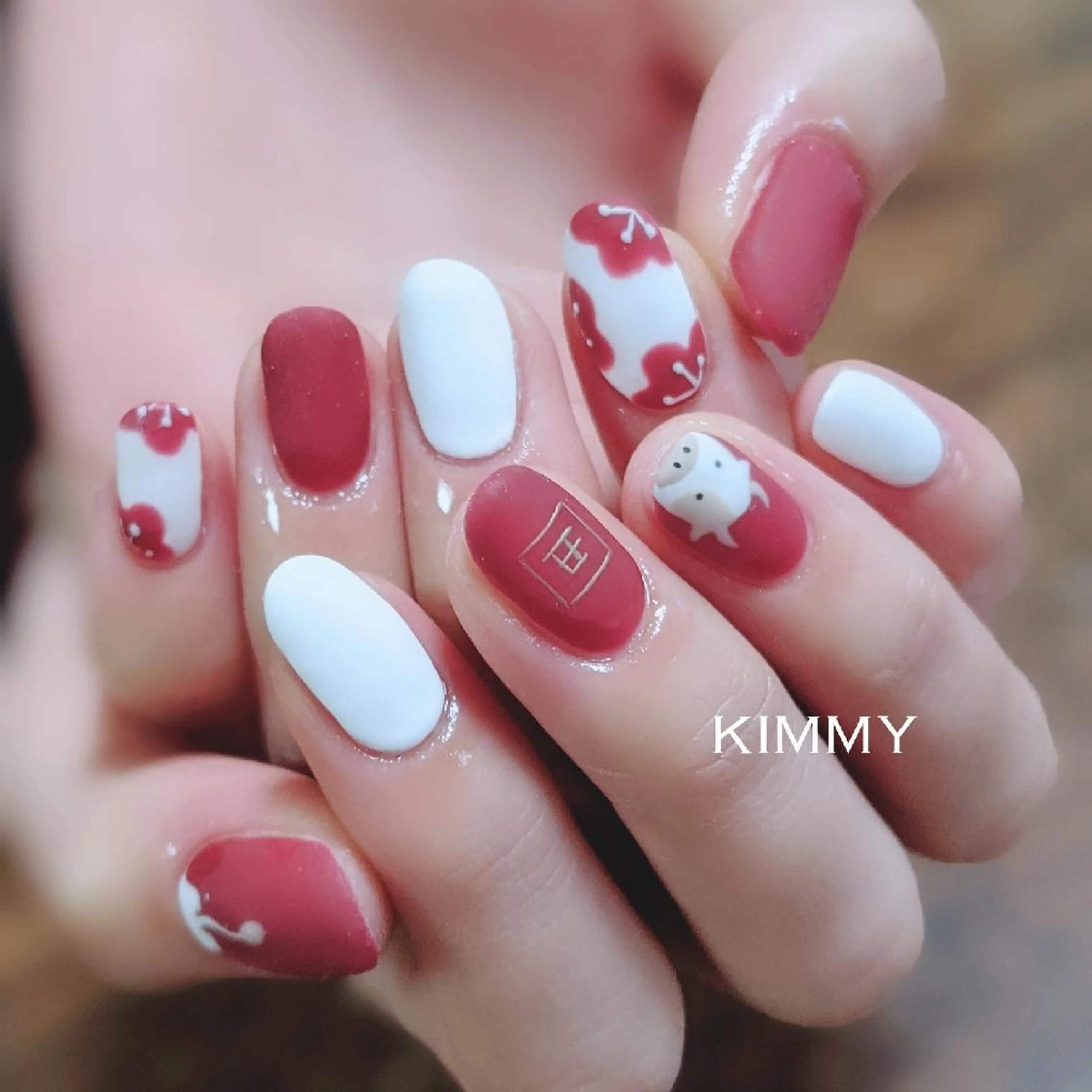 ネイル マットネイル kimmy nailsのネイルデザイン