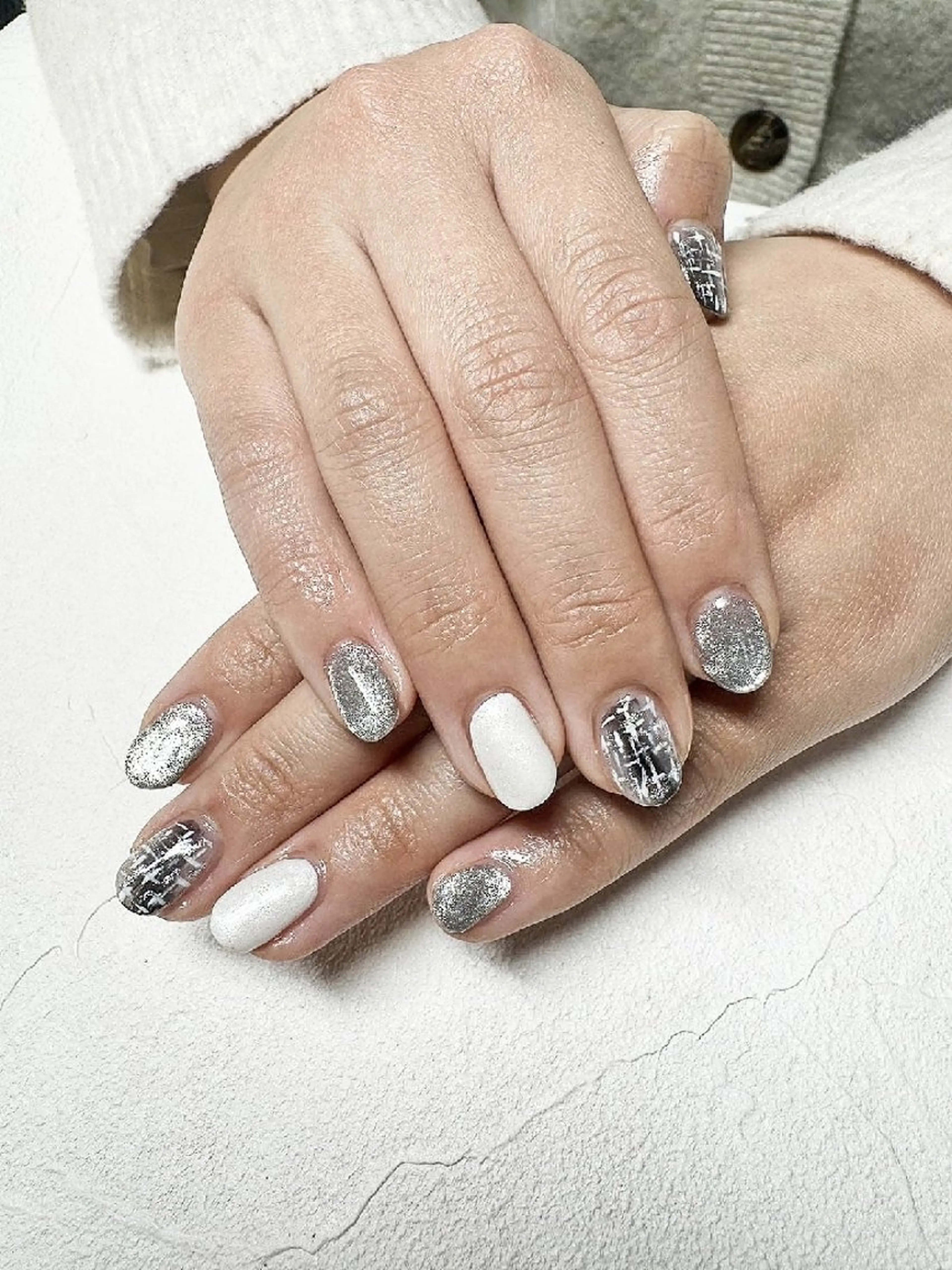 ネイル ニュアンスネイル ワンカラーネイル ツイードネイル ハンドネイル JULIE NAILのネイルデザイン