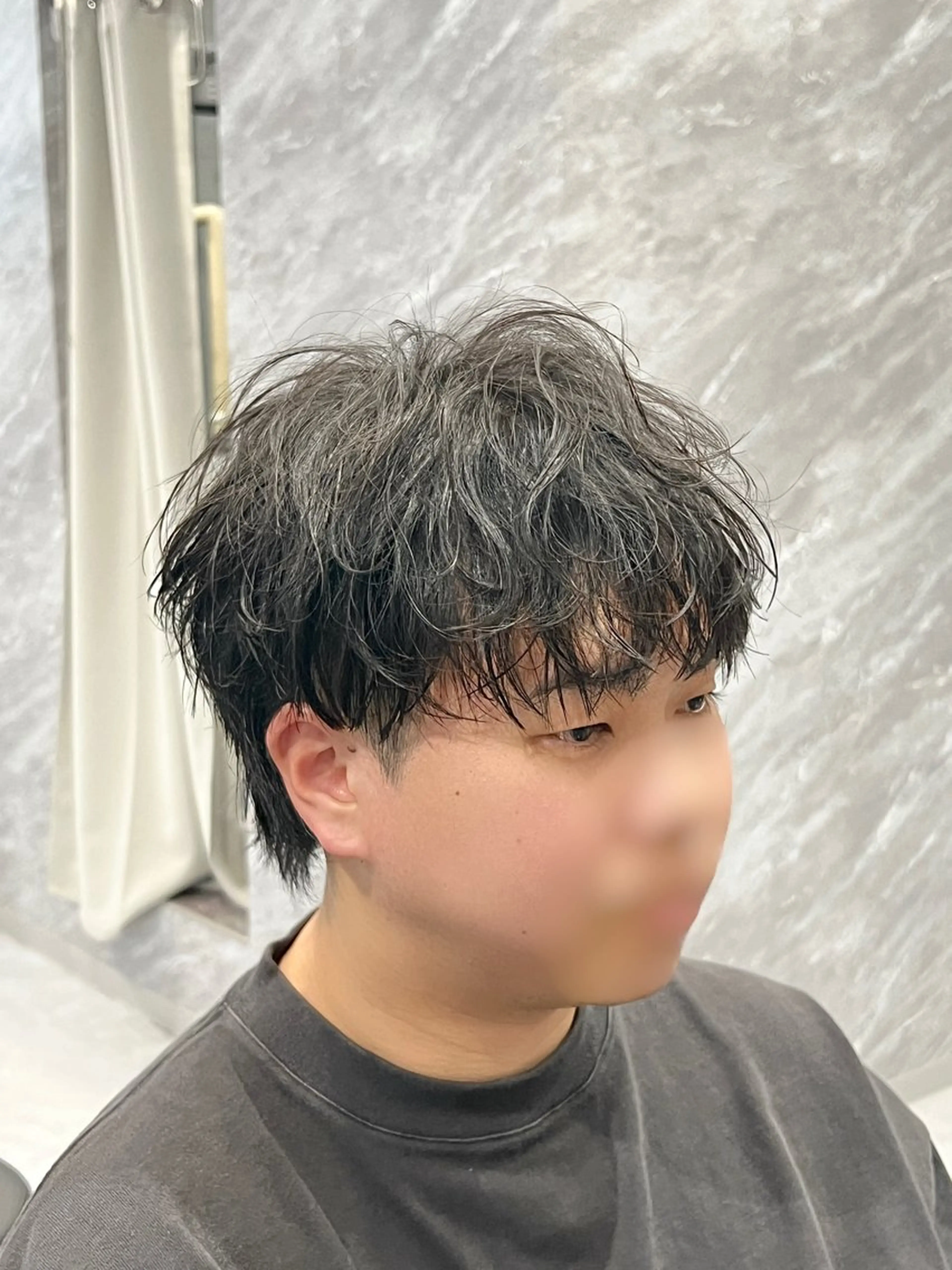 メンズ メンズパーマ カット パーマ ulus kobe 藤枝大地のヘアスタイル