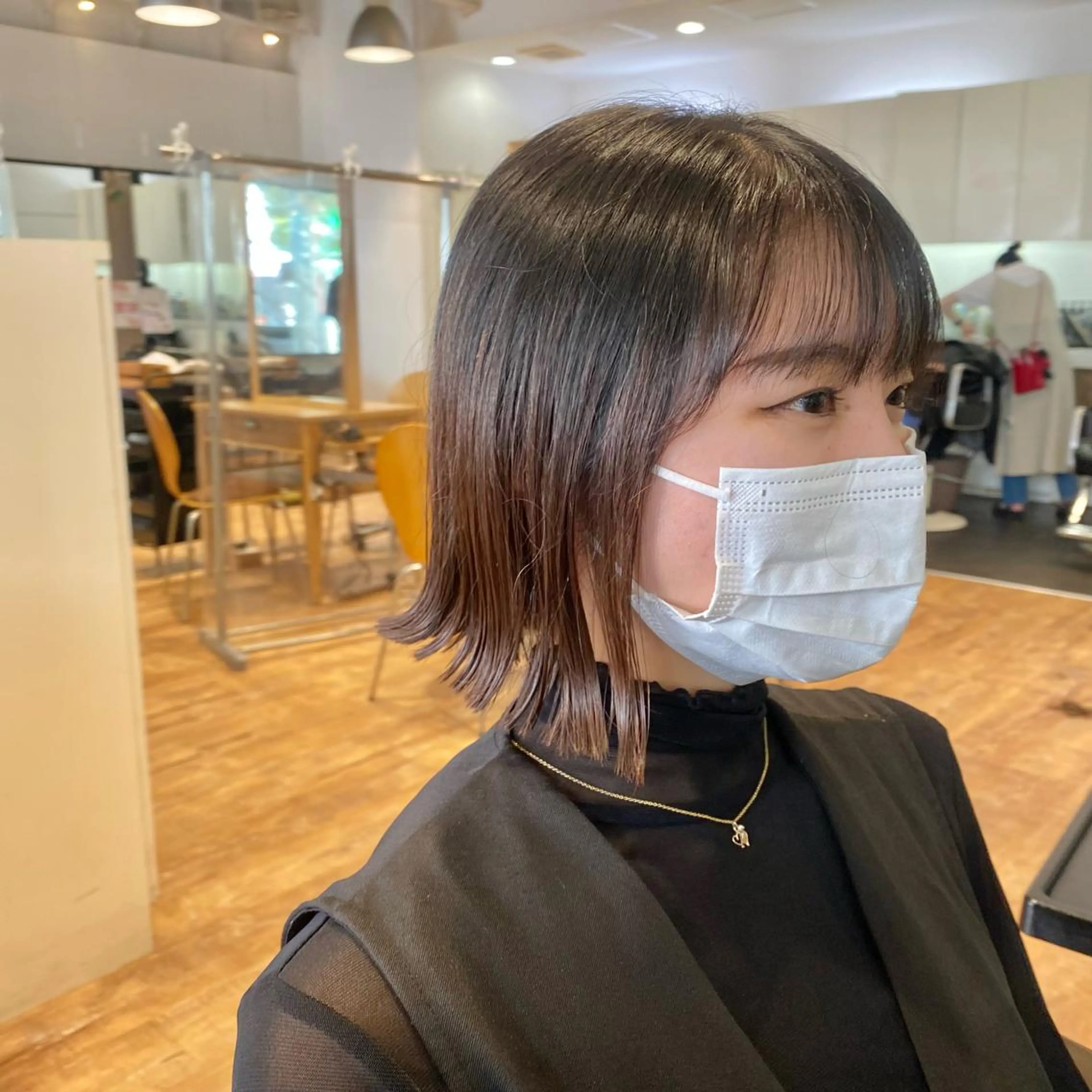 ショート 切りっぱなしボブ ボブ rikako ✩ 大宮hips.*のヘアスタイル