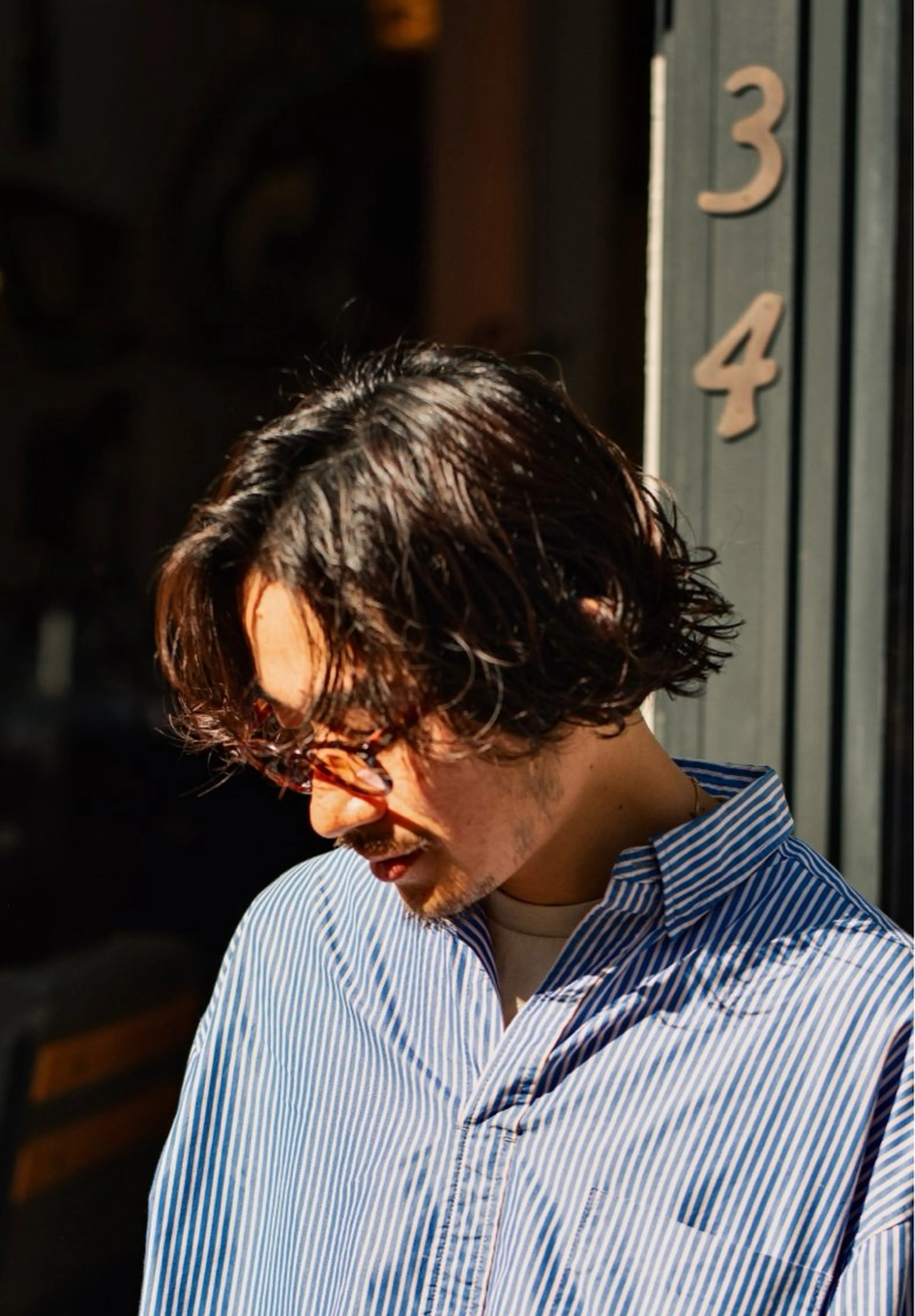ミディアム カラー パーマ メンズ カット パーマ 🔗メンズサロン🔗 Kieのヘアスタイル