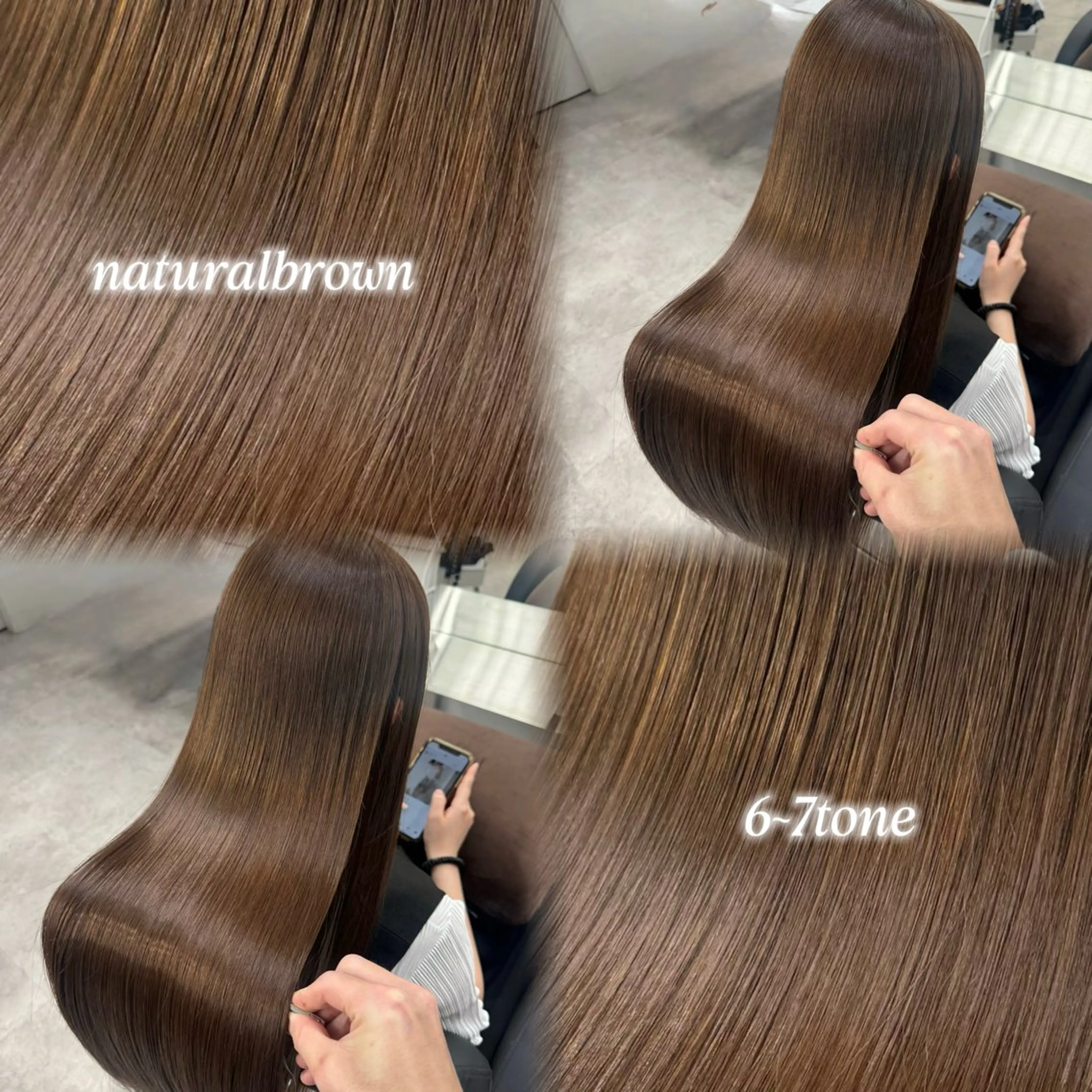 ミディアム ヘアカラー トリートメント 🕊️ナチュラル盛れ 韓国風艶髪/マホ🫧のヘアスタイル