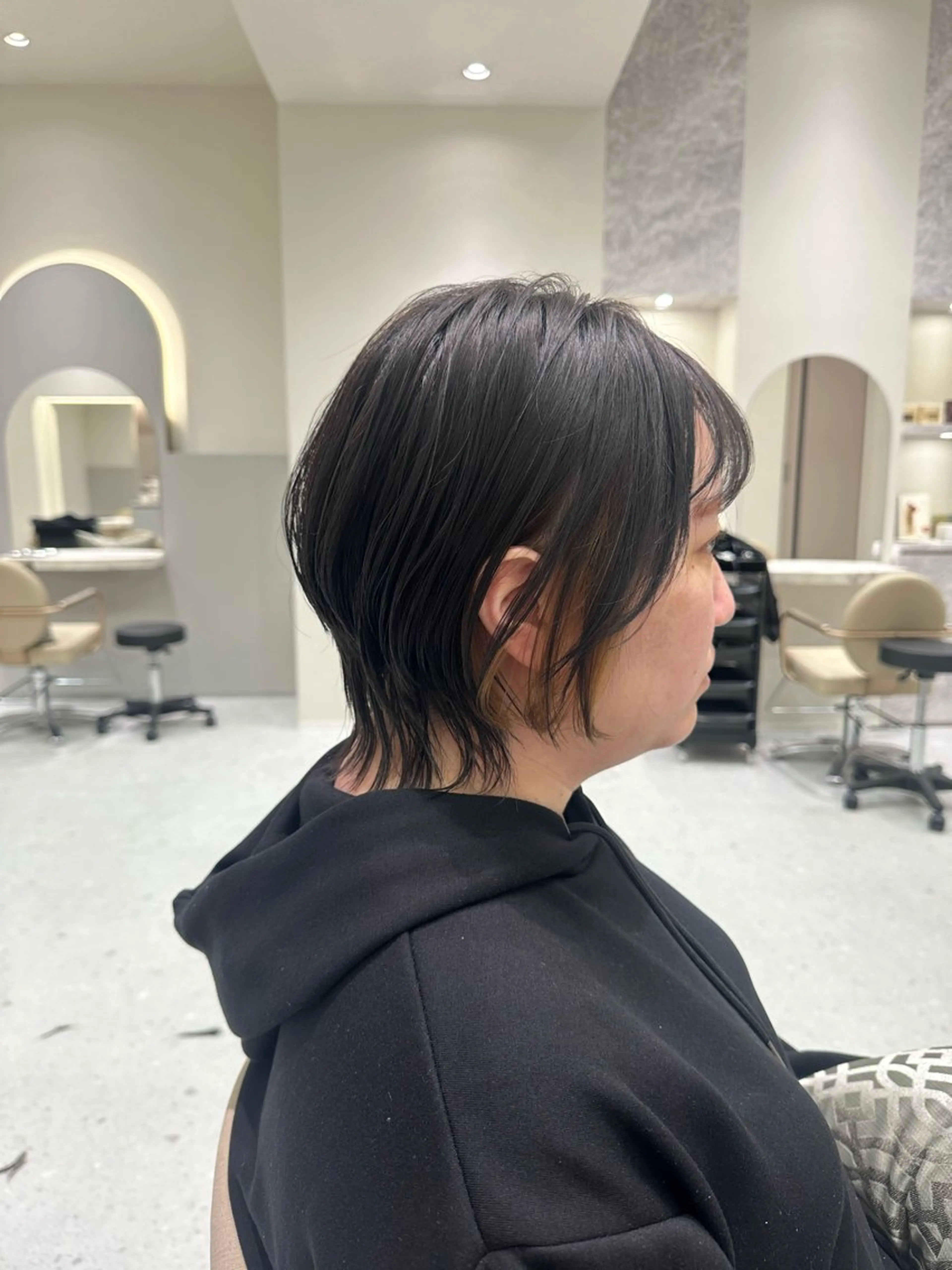 ミディアム カラー カット ヘアカラー トリートメント 韓国レイヤー✨ yasuko銀座のヘアスタイル