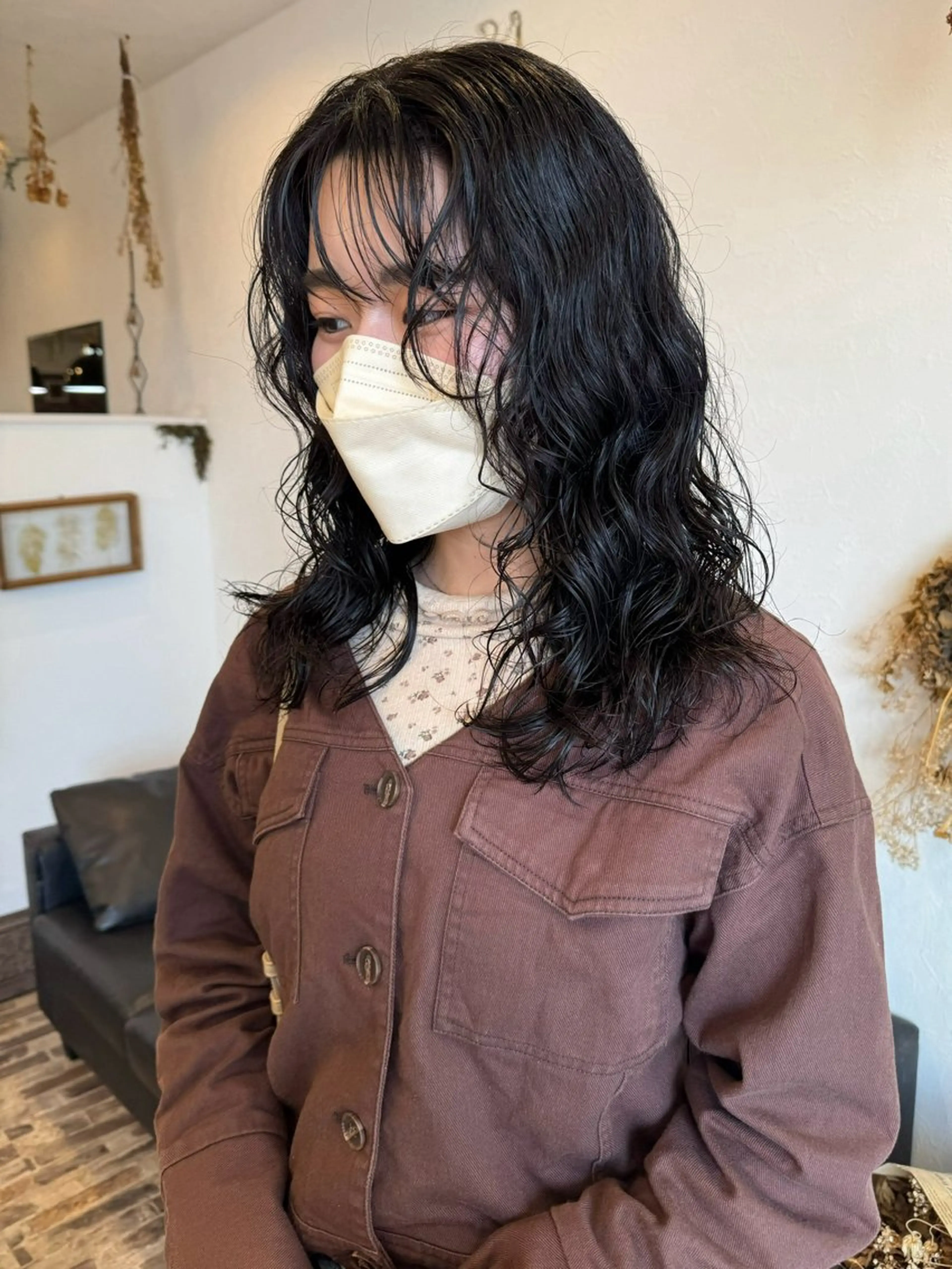 セミロング カラー セミロングパーマ カット パーマ m ā l o.🌷 サカモトマイコのヘアスタイル