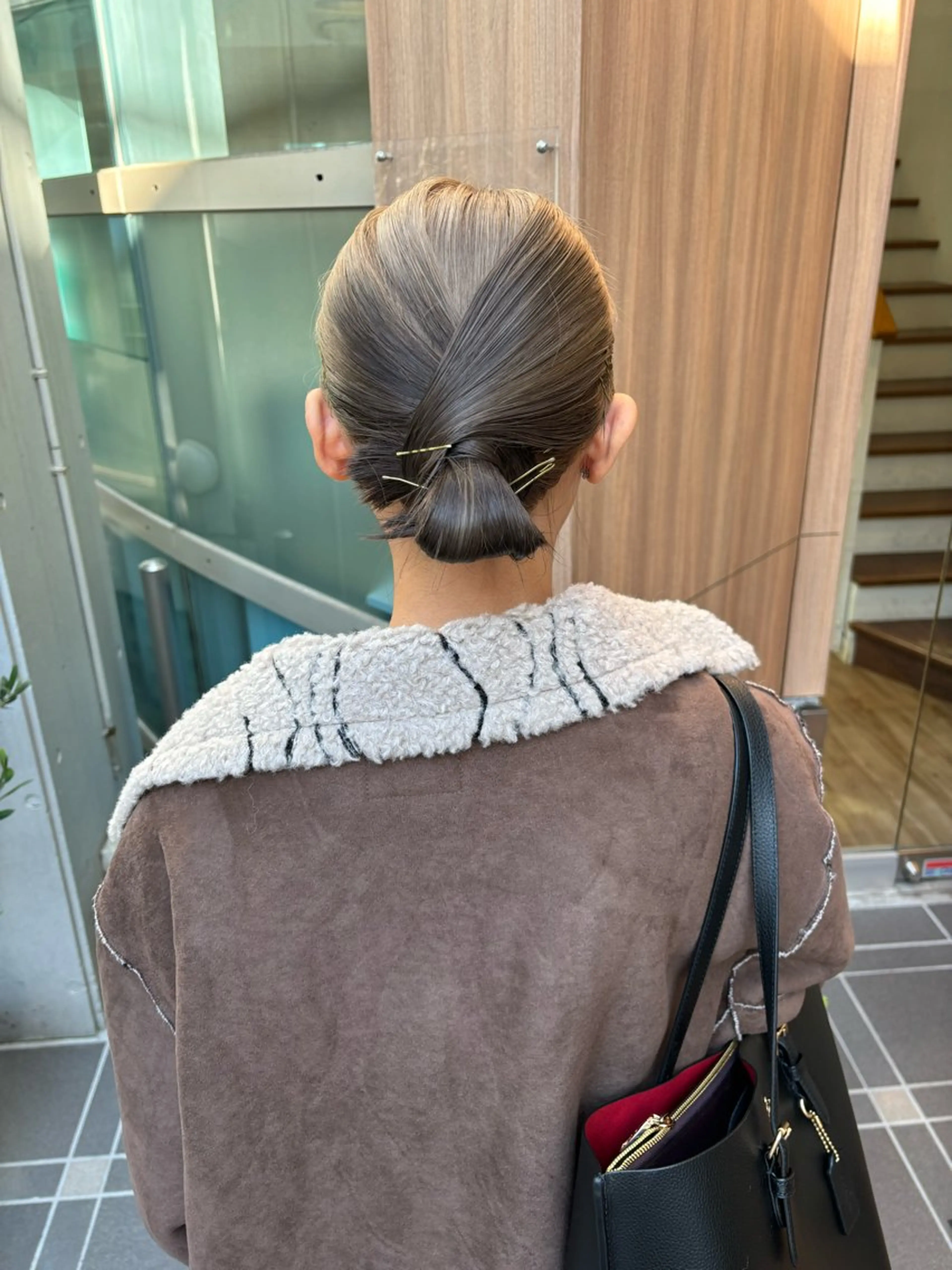 ヘアアレンジ ボブ ヘアセット レイヤーカット /透明感/千葉怜寿のヘアスタイル