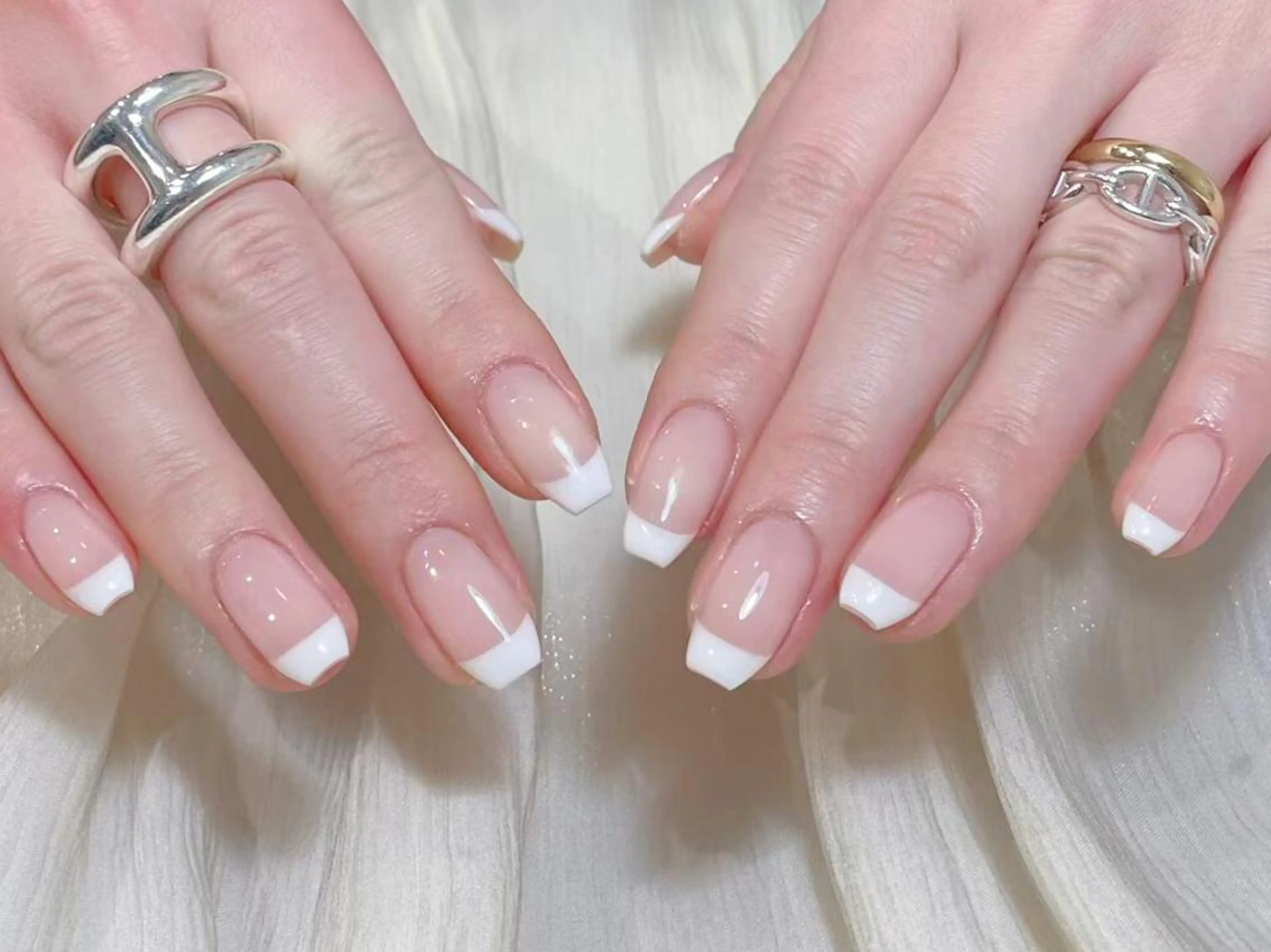 Jr.💅✨Hand💖⭐️ソフトオフ無料⭐️【カラーフレンチ/マグネットフレンチ】❤︎🥰の写真