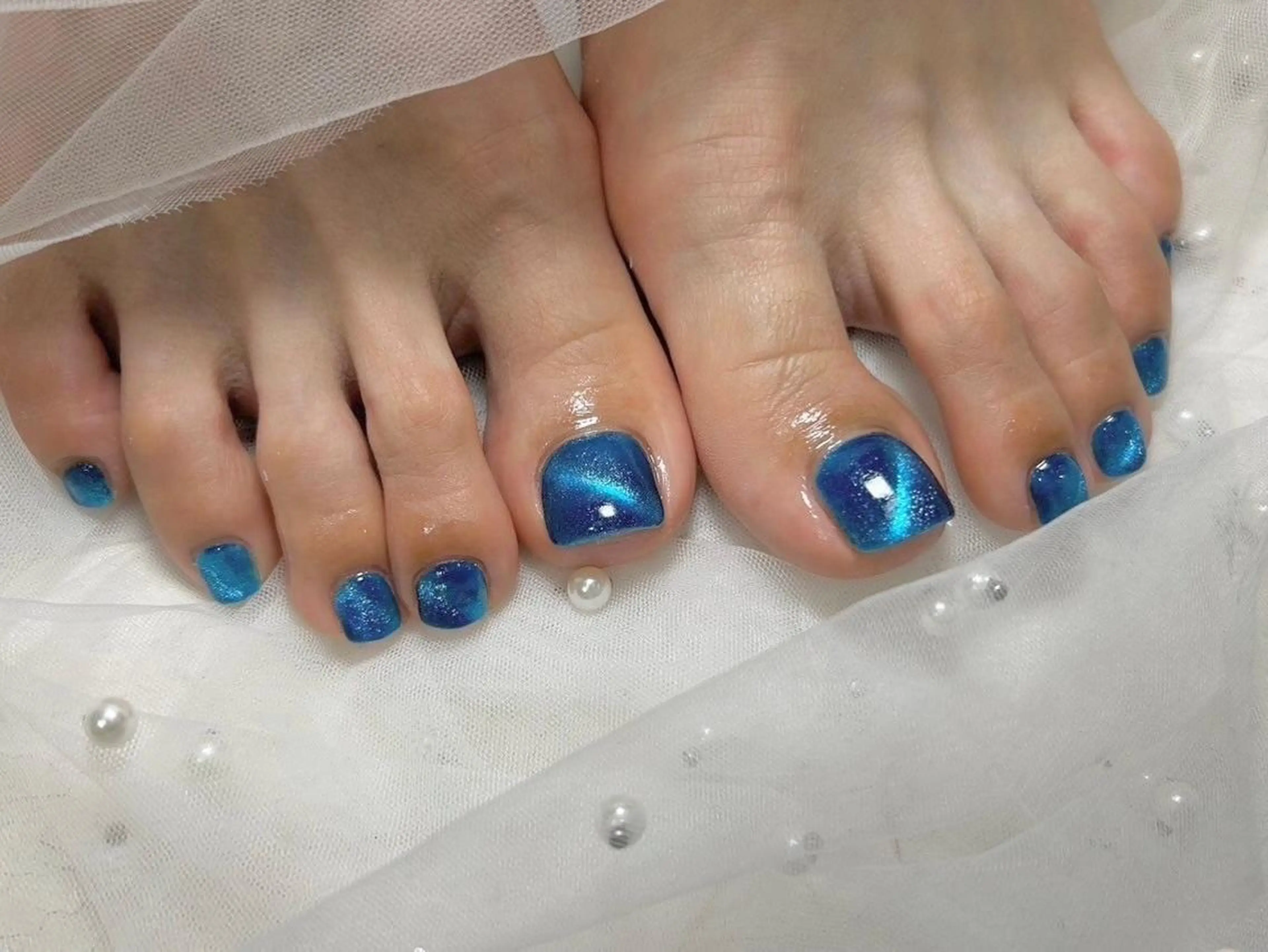 🐾ジェルオフ無料🐾フットマグネットワンカラー✨甘皮ケア込!の写真