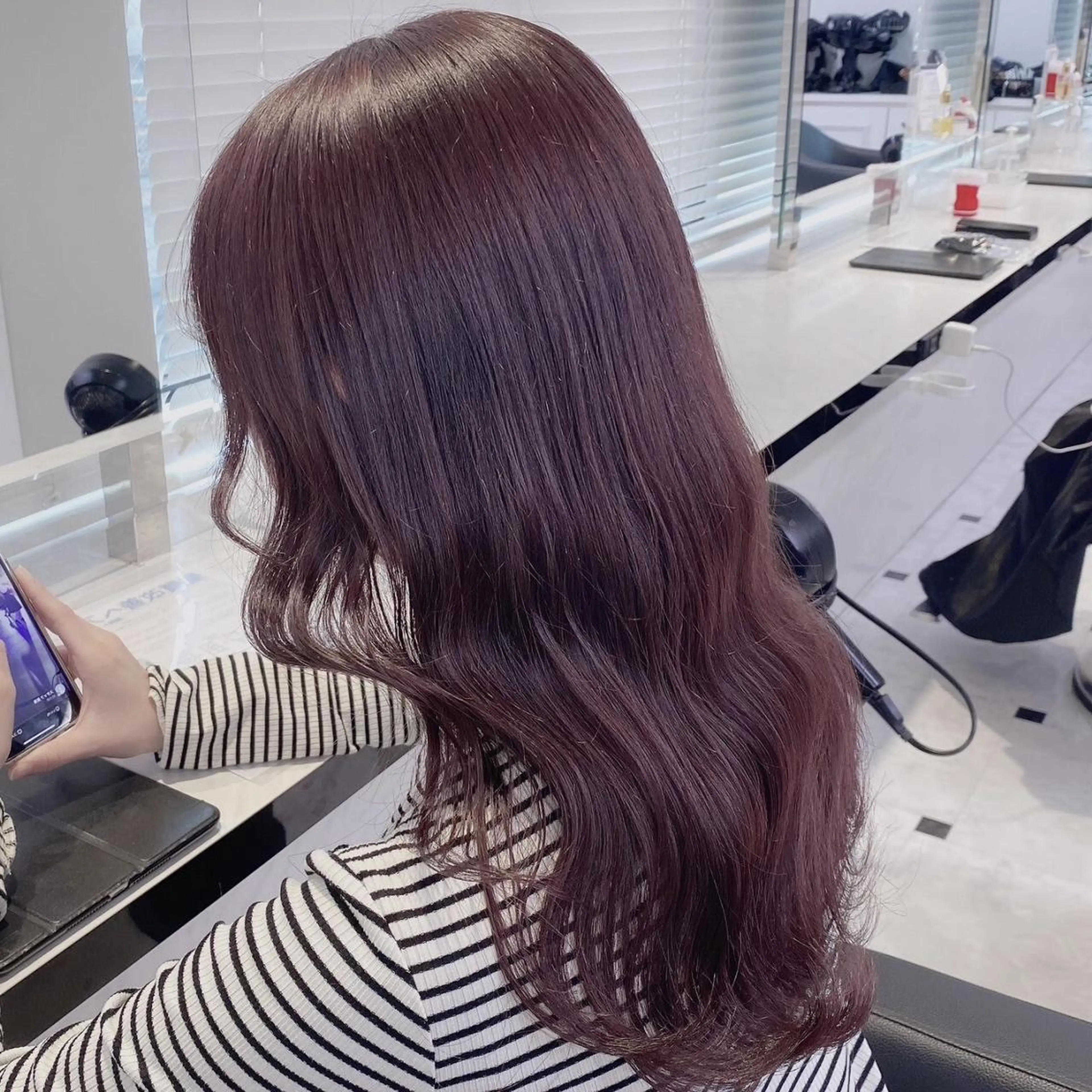 カラー ミディアム 🎀🫧透明感 ピンクラベンダー💟のヘアスタイル