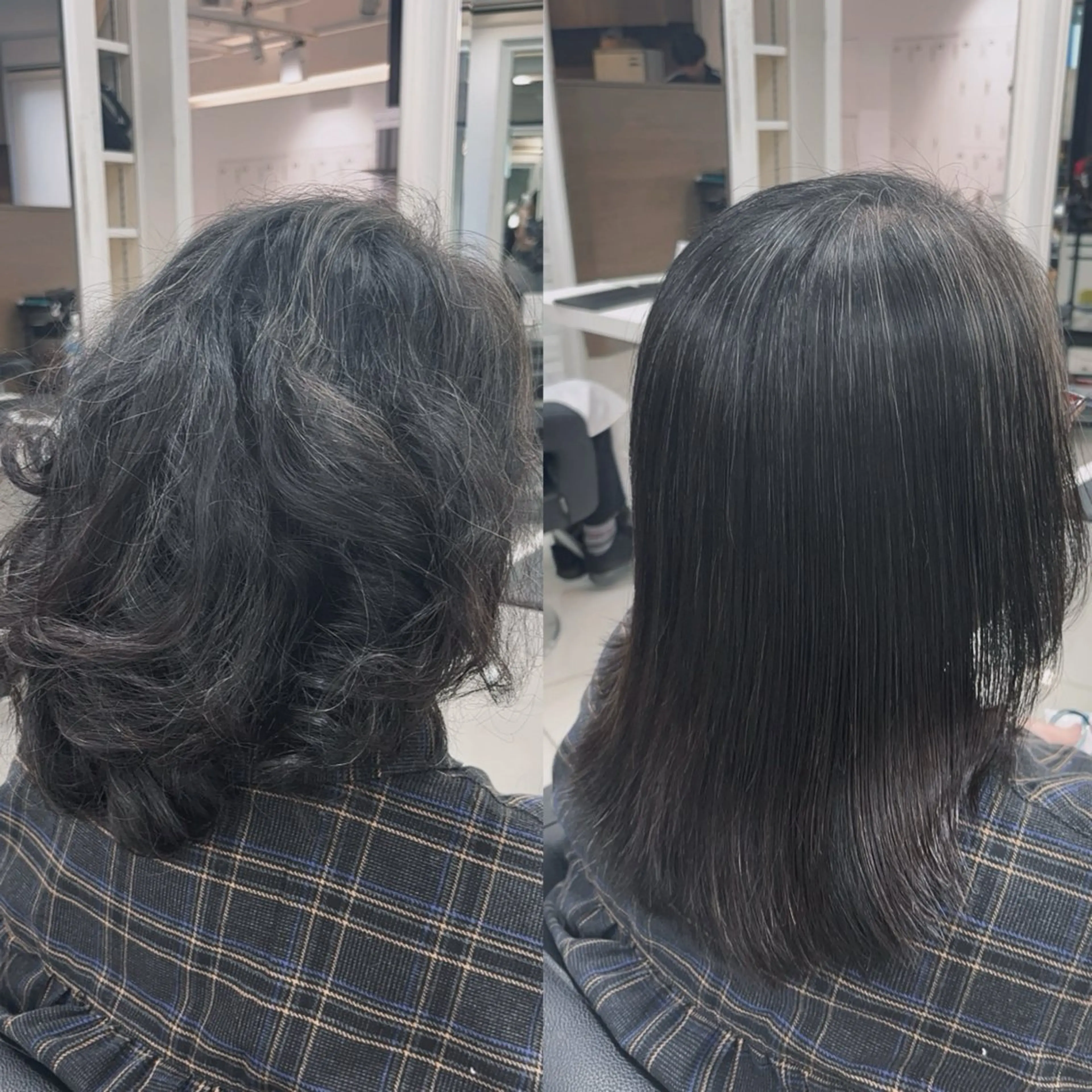 ミディアム パーマ 似合わせカット 縮毛矯正 カット 縮毛矯正 縮毛矯正指名No.1 艶カラー/SHIMAのヘアスタイル