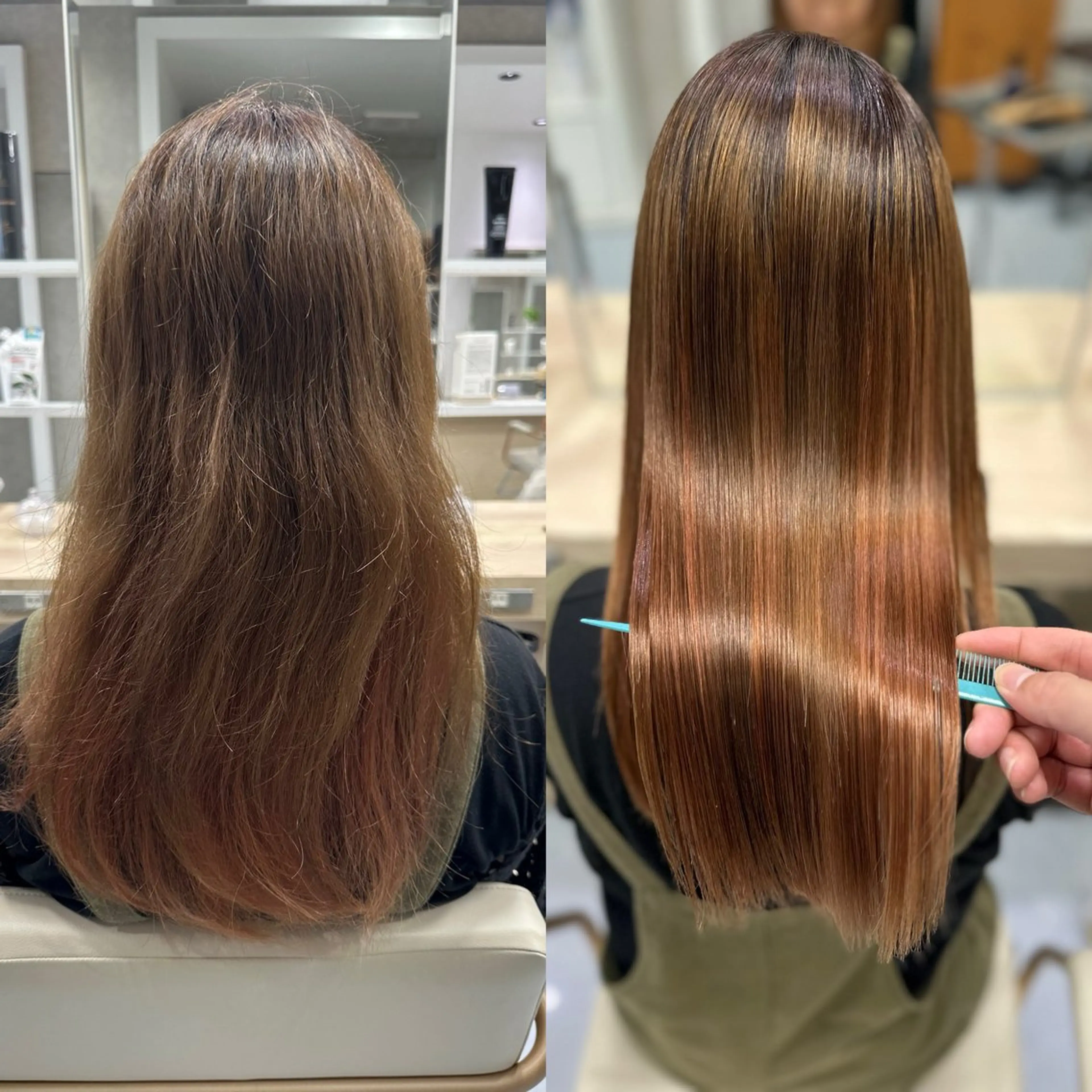 ロング パーマ 髪質改善 縮毛矯正 トリートメント カット 縮毛矯正 髪質改善/縮毛矯正 /ブリーチ矯正/岡部のヘアスタイル