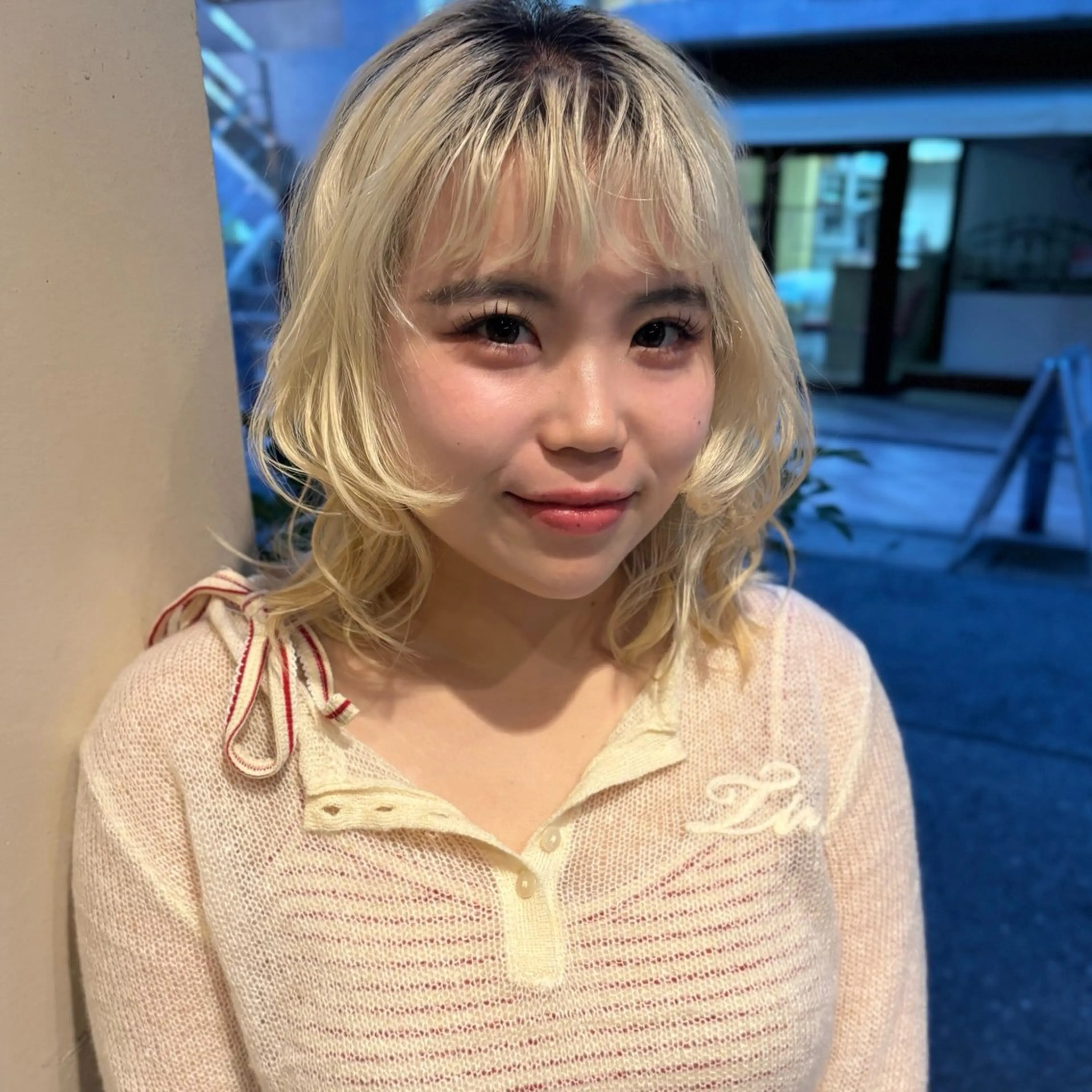 ミディアム ボブレイヤー ボブ 顔まわりレイヤー 顔周りカット レイヤーカット カット トリートメント 水原波津輝/ボブ /ニュアンスパーマのヘアスタイル