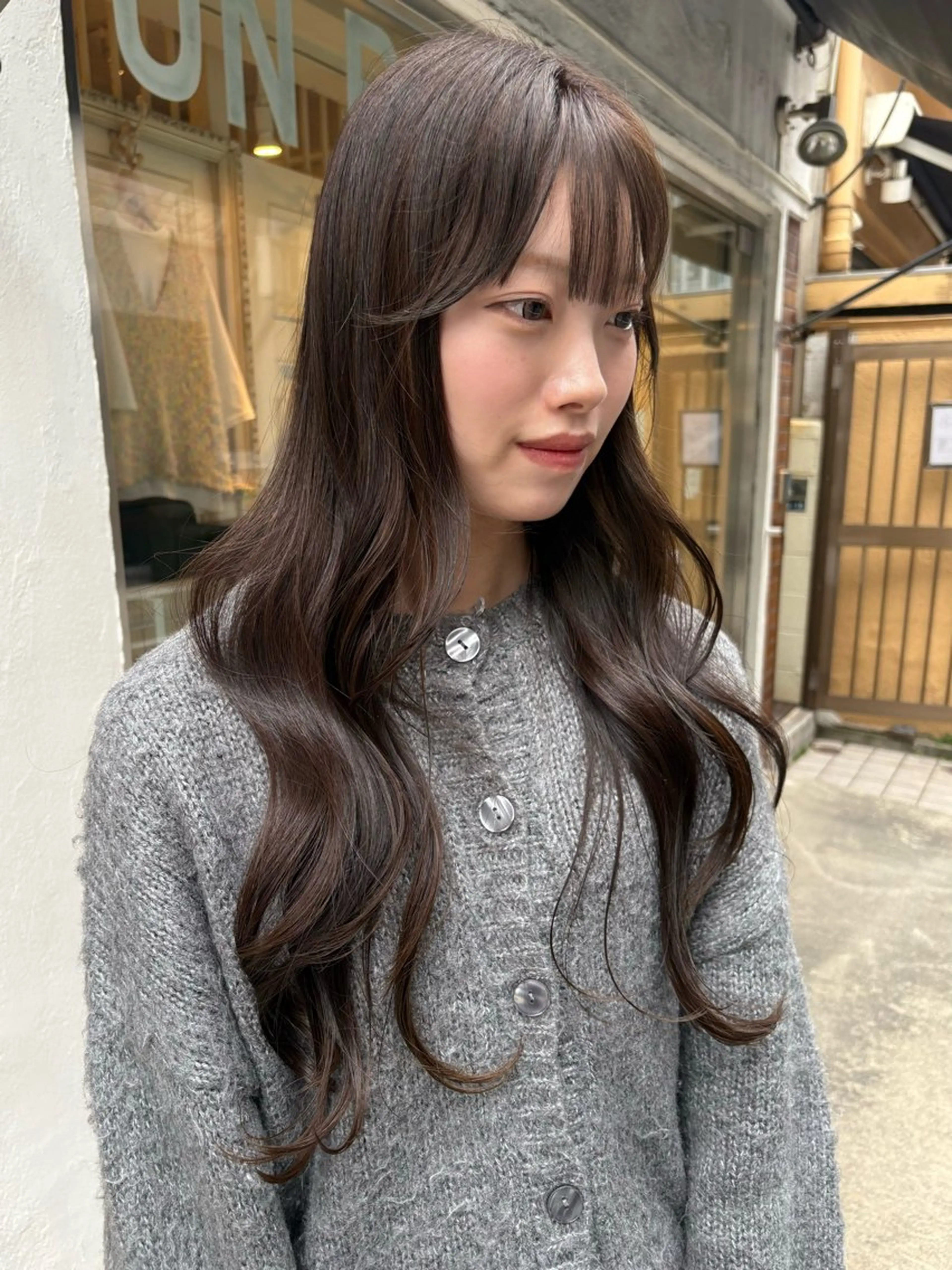セミロング カラー 透明感カラー グレージュ オリーブグレージュ オリーブグレー カット ヘアカラー トリートメント なぎさ 🎀 / 透明感カラー/心斎橋のヘアスタイル