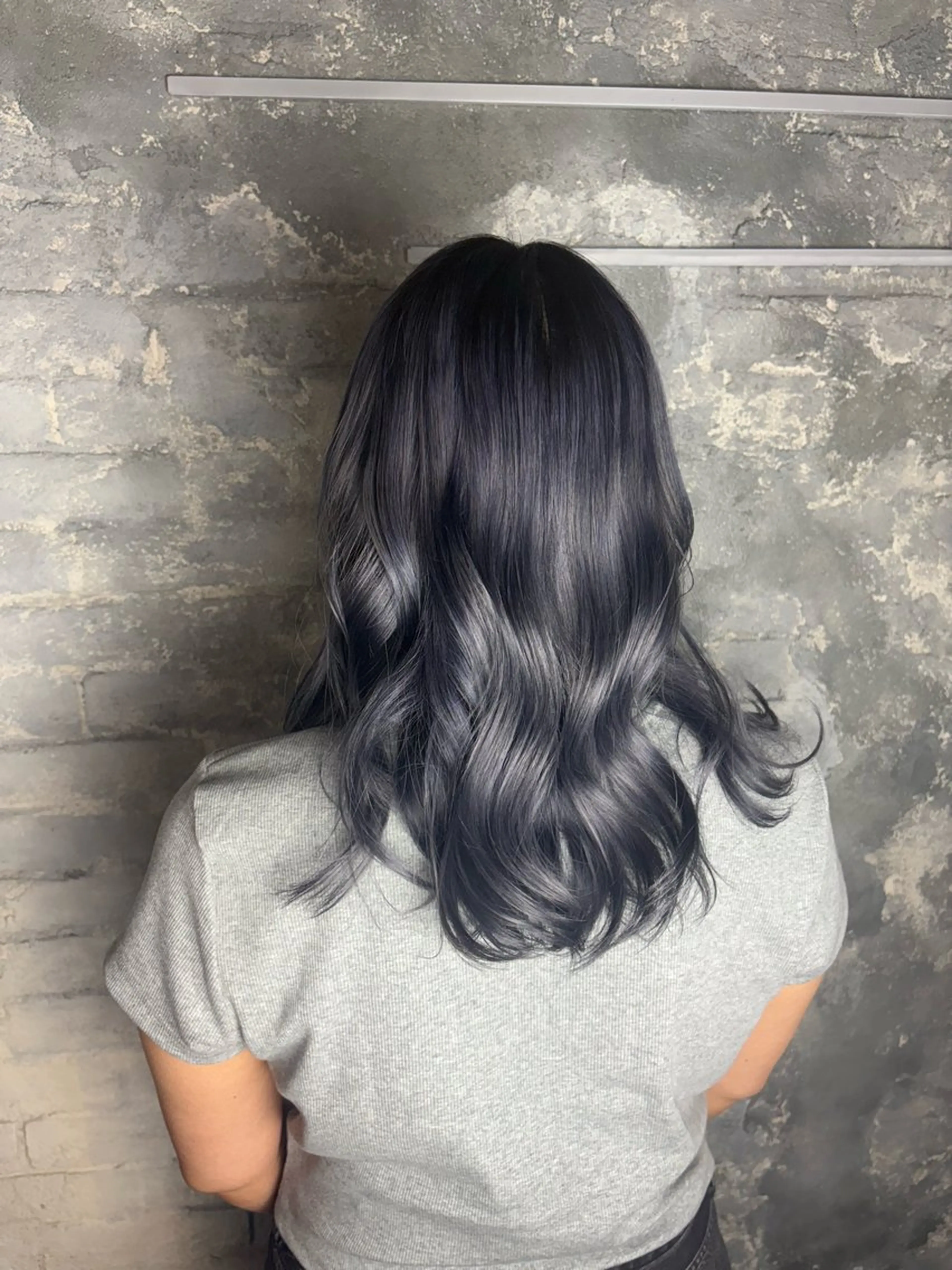 セミロング カラー ダークグレー ⛓カットモデル 募集中⛓/ﾗ ﾗ ｶのヘアスタイル