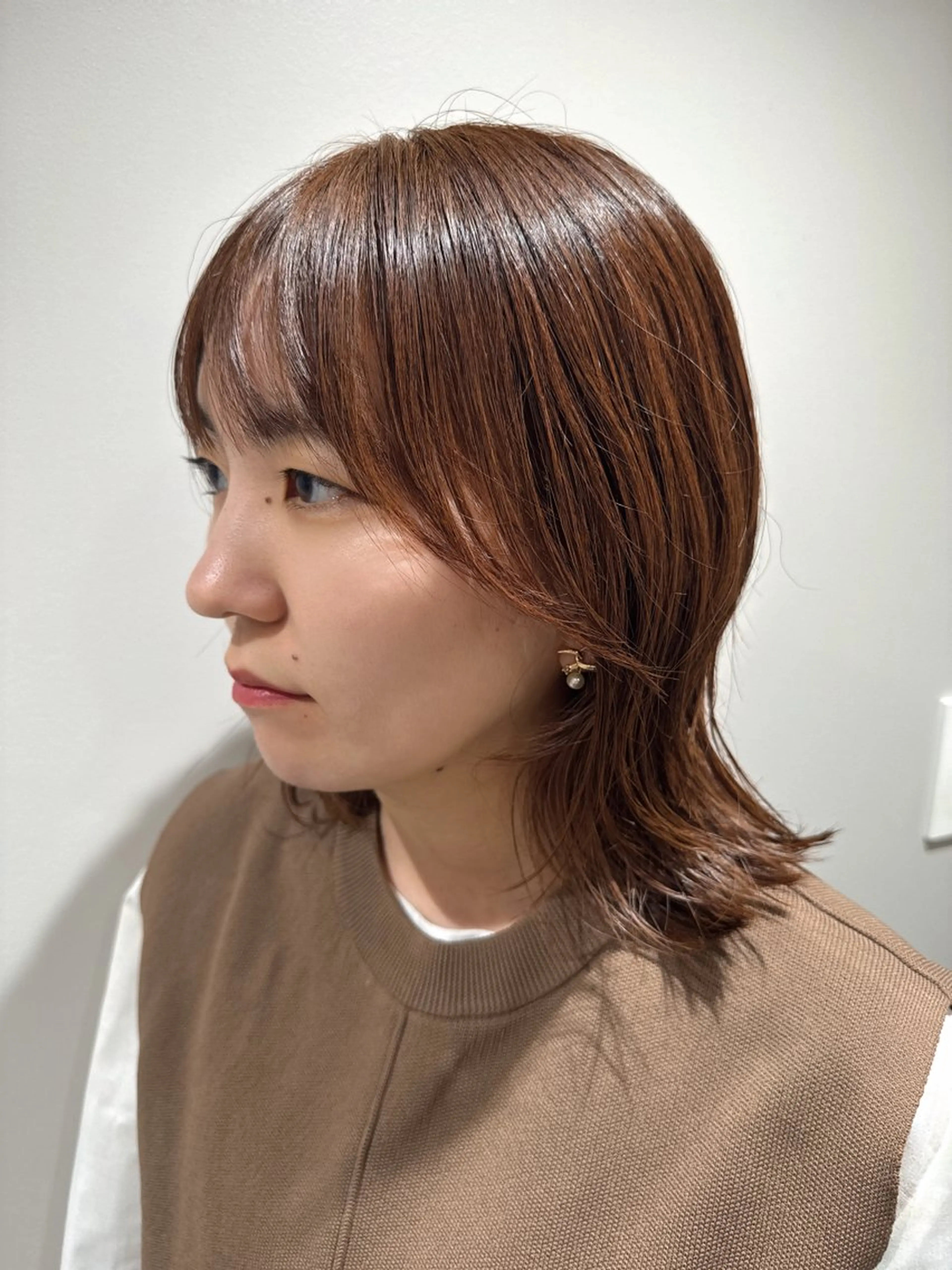 ミディアム カット ヘアカラー トリートメント 木多 成明のヘアスタイル