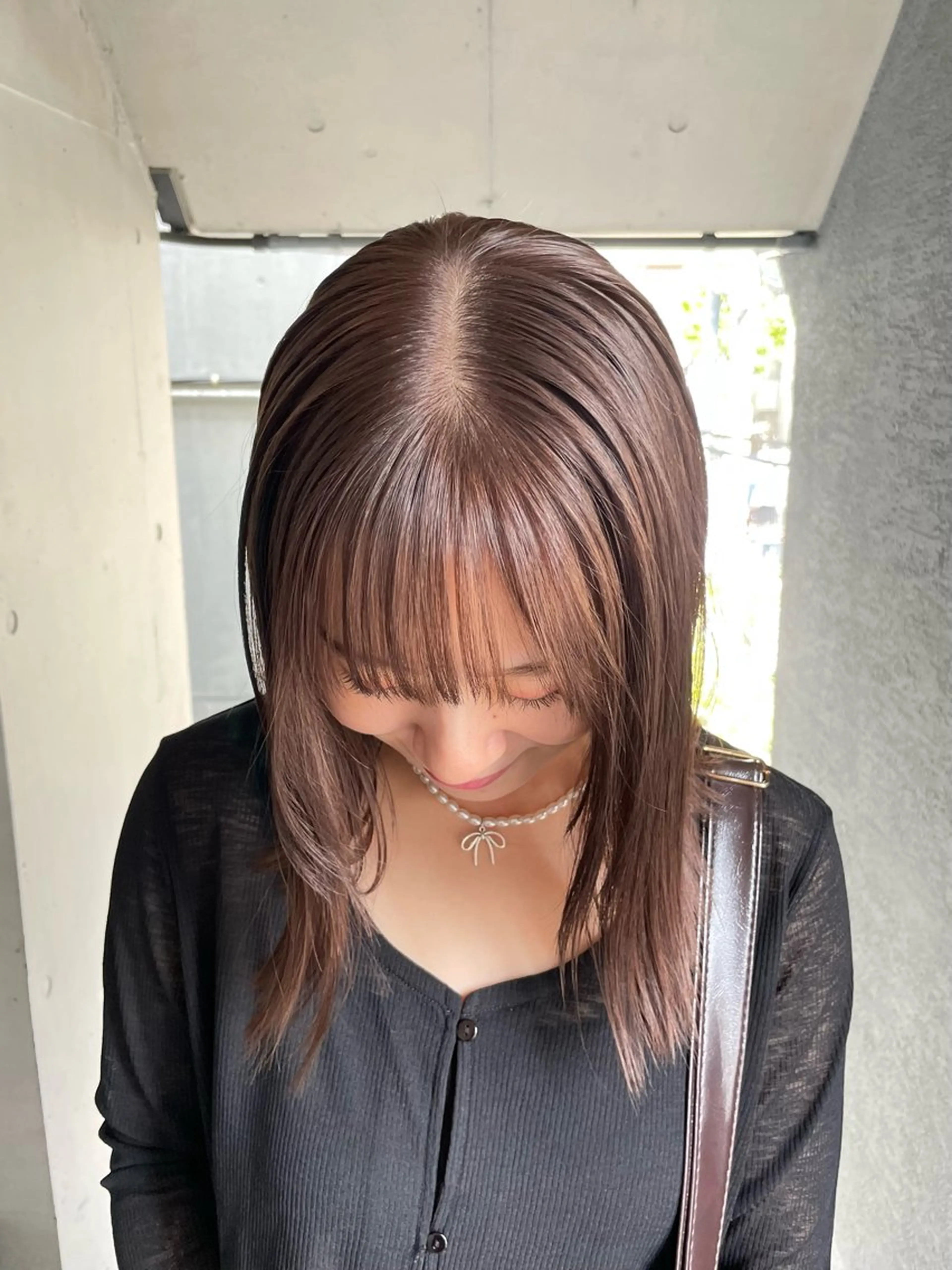 カラー ブリーチ ブラウンカラー 透明感カラー ミルクティーベージュ ブリーチ🖤サヤカのヘアスタイル