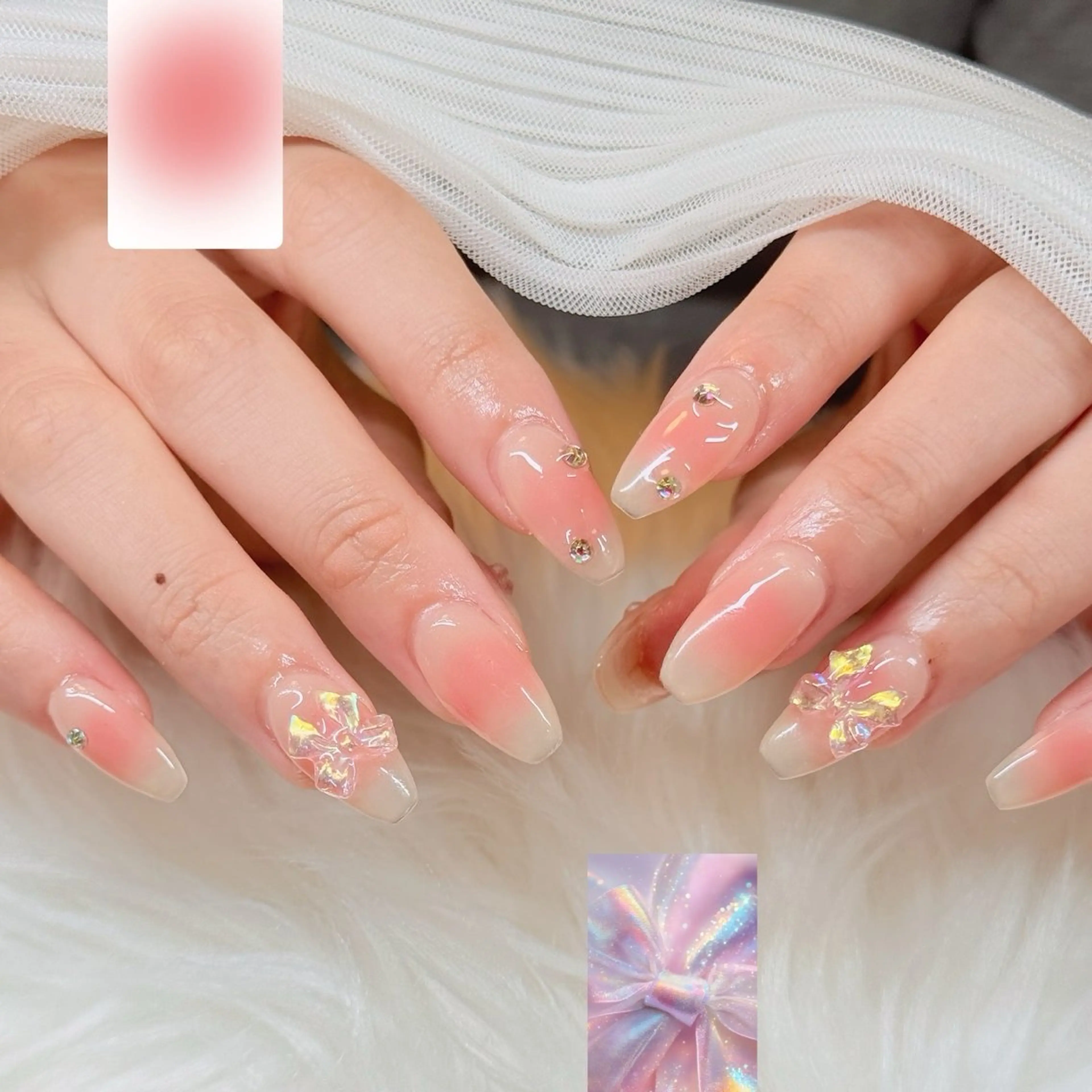 ネイル チークネイル 長さ出し MIRA NAILROOMのネイルデザイン