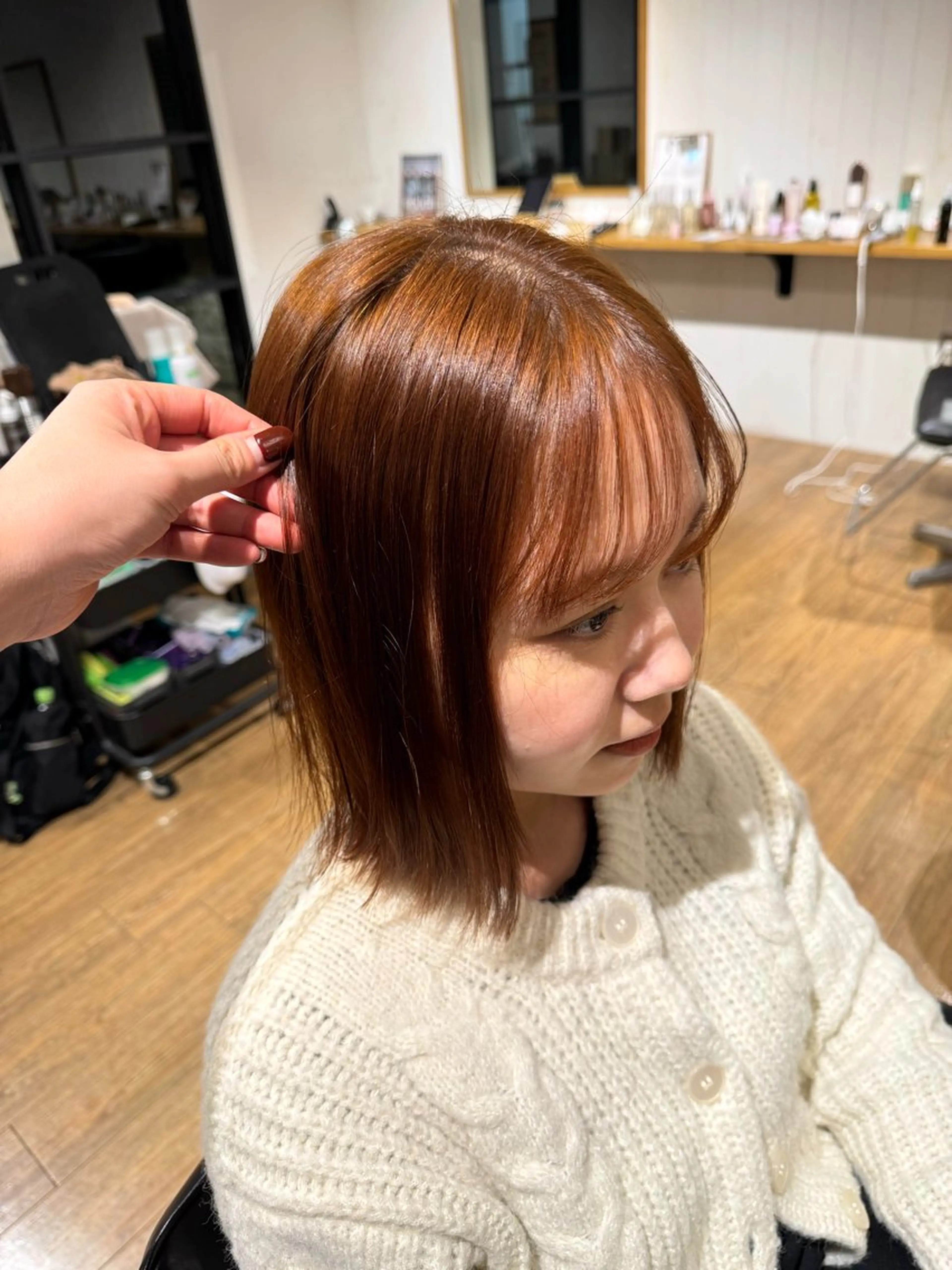 カラー 透明感カラー ヘアカラー KAEDE NAGATAのヘアスタイル