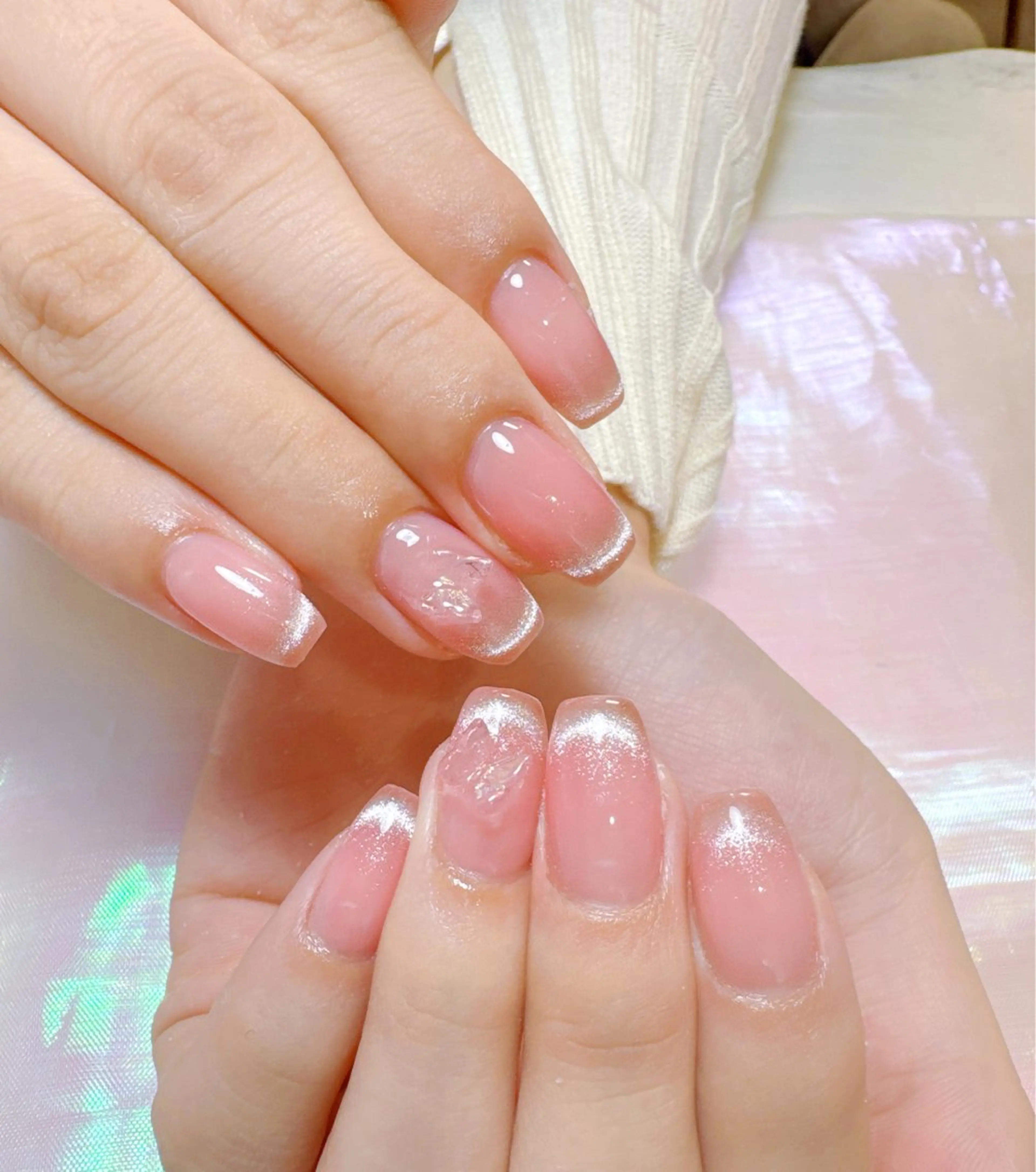 ネイル フレンチネイル マグネットネイル マグネットフレンチ Miu nailのネイルデザイン
