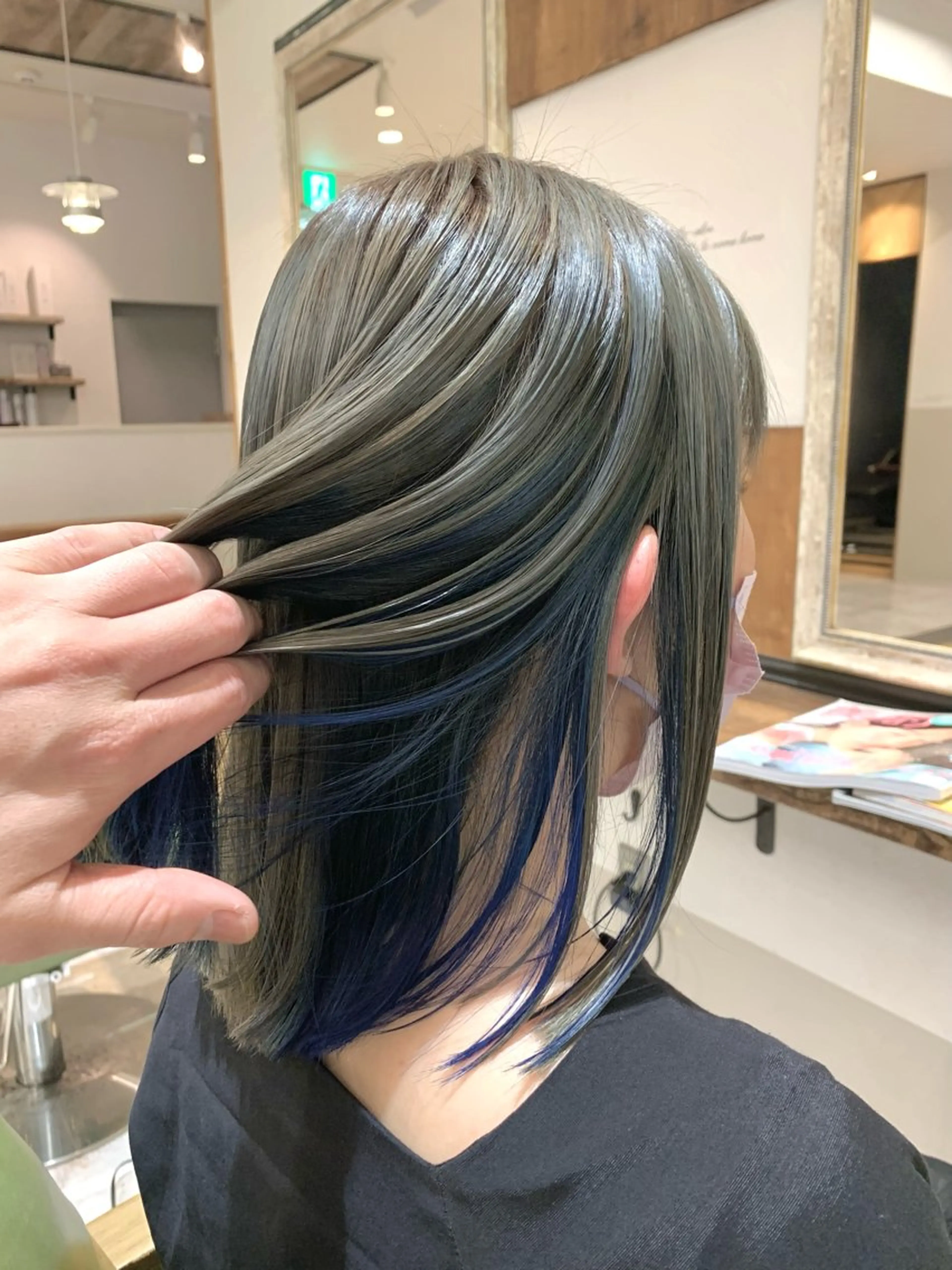 セミロング カラー rinrin 天文館のヘアスタイル