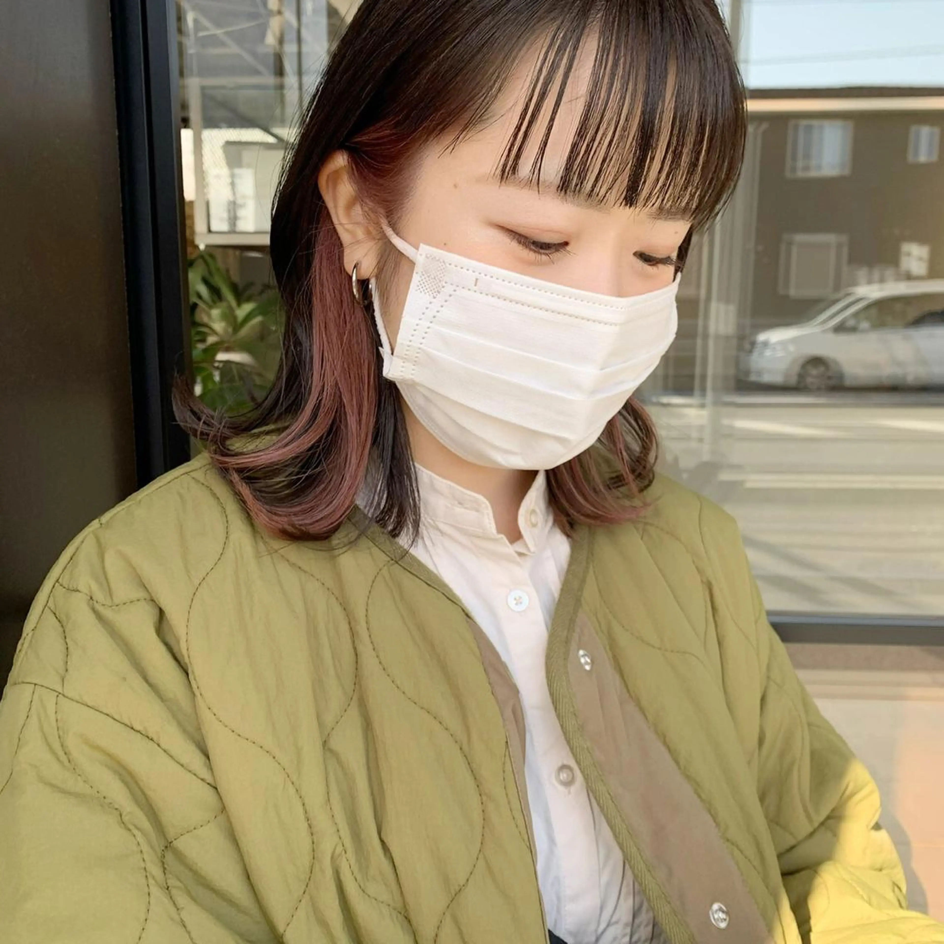 ミディアム カラー ブリーチ デザインカラー mizuki /メンズカット募集のヘアスタイル