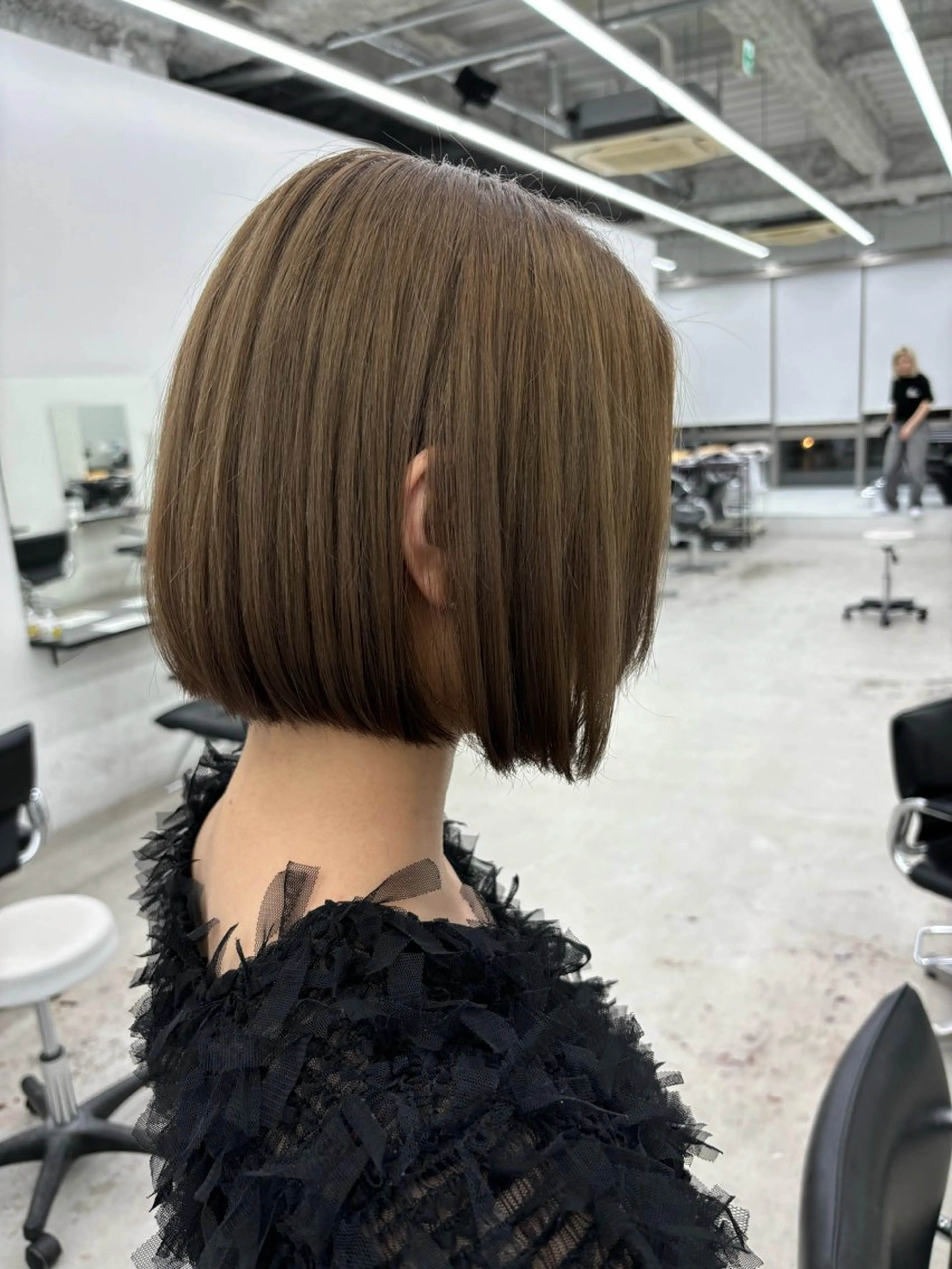 ショート 縮毛矯正 ヘアカラー 原田 瑠月のヘアスタイル
