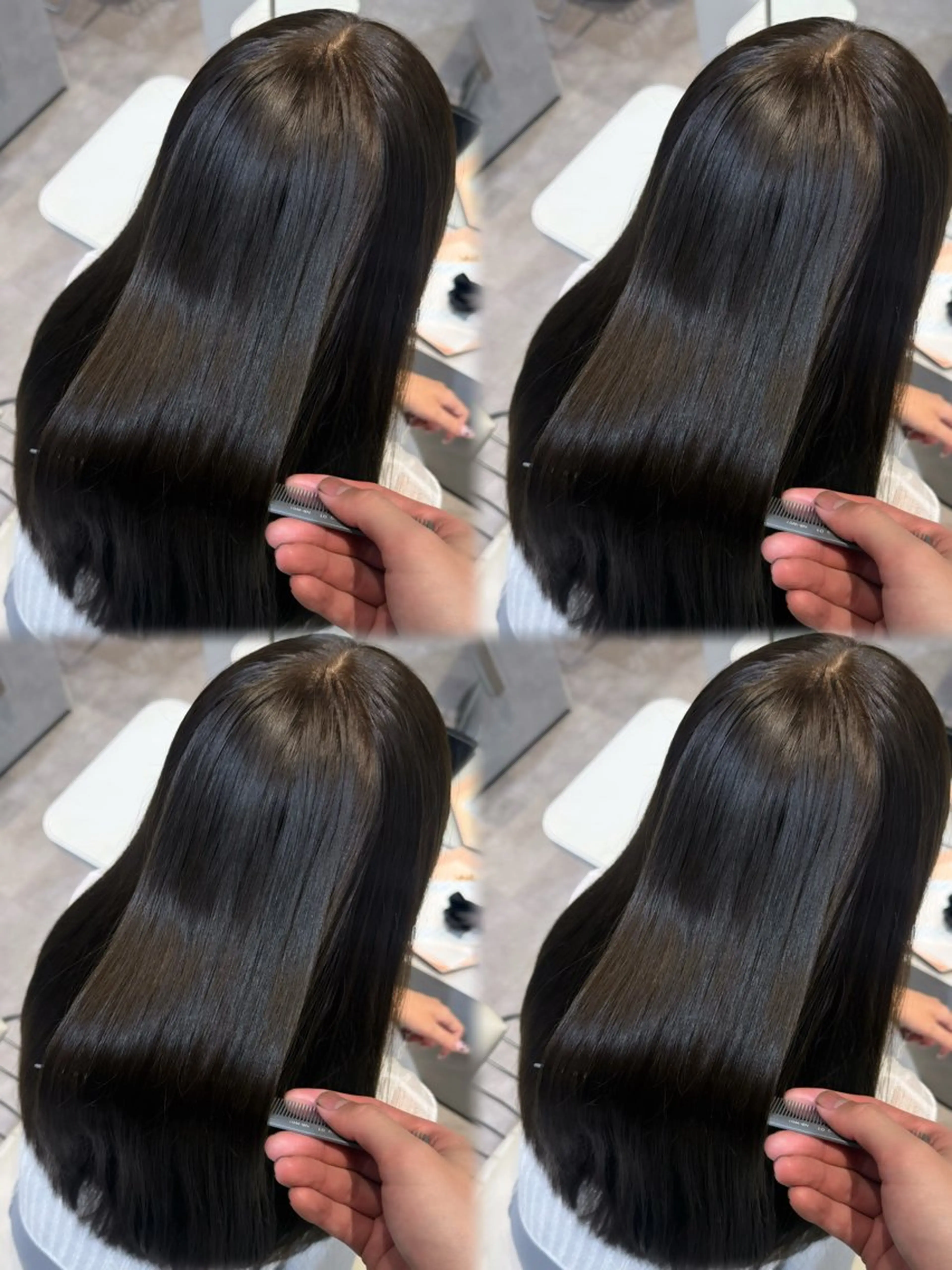 ロング カラー 黒髪 ブルーカラー ブルーブラック 透明感カラー 就活ヘア カット ヘアカラー トリートメント 💎透明感カラー特化 💎TAISEIのヘアスタイル