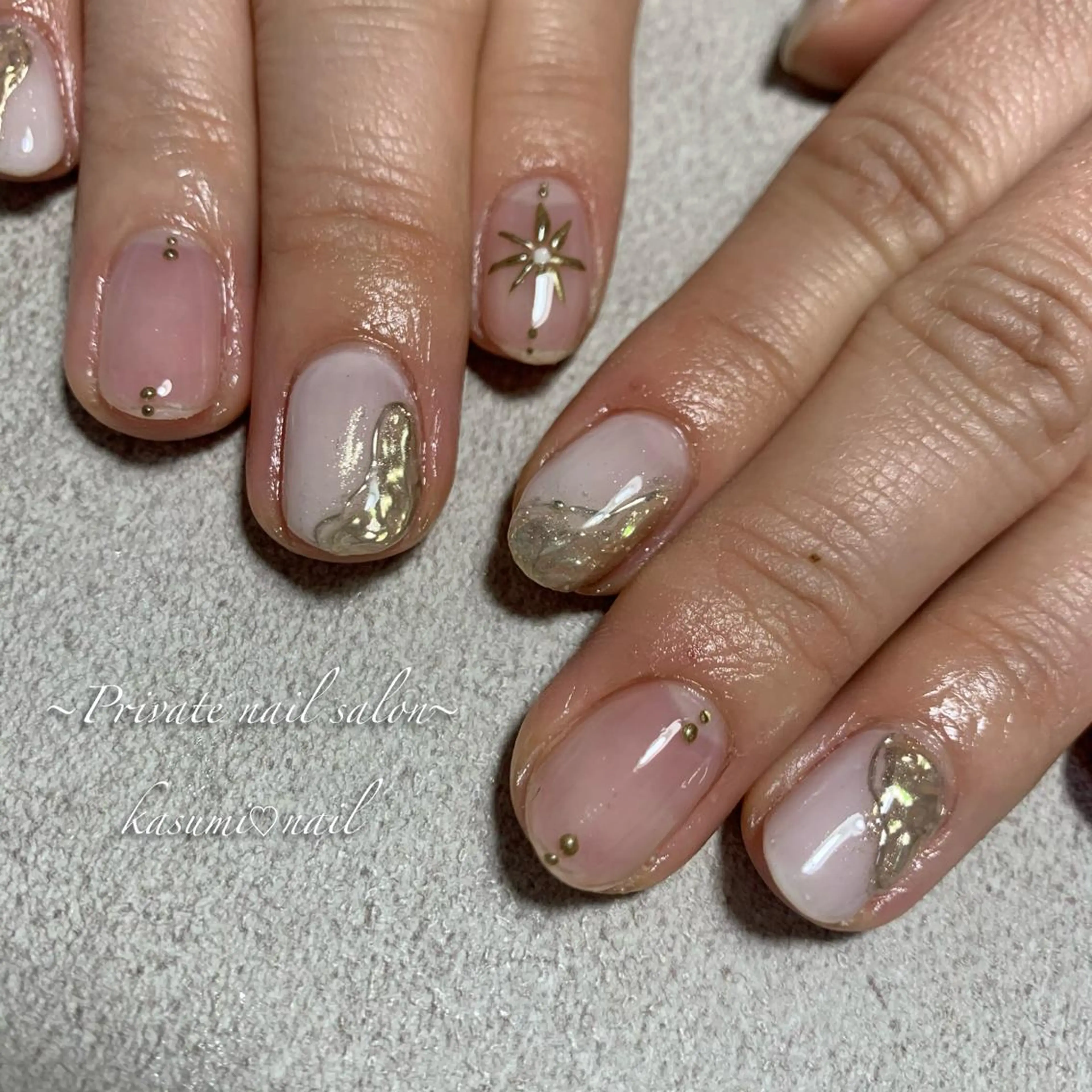 ネイル ラメ(グリッター) ミラーネイル ニュアンスネイル 冬ネイル KASUMI♡ Nailのネイルデザイン