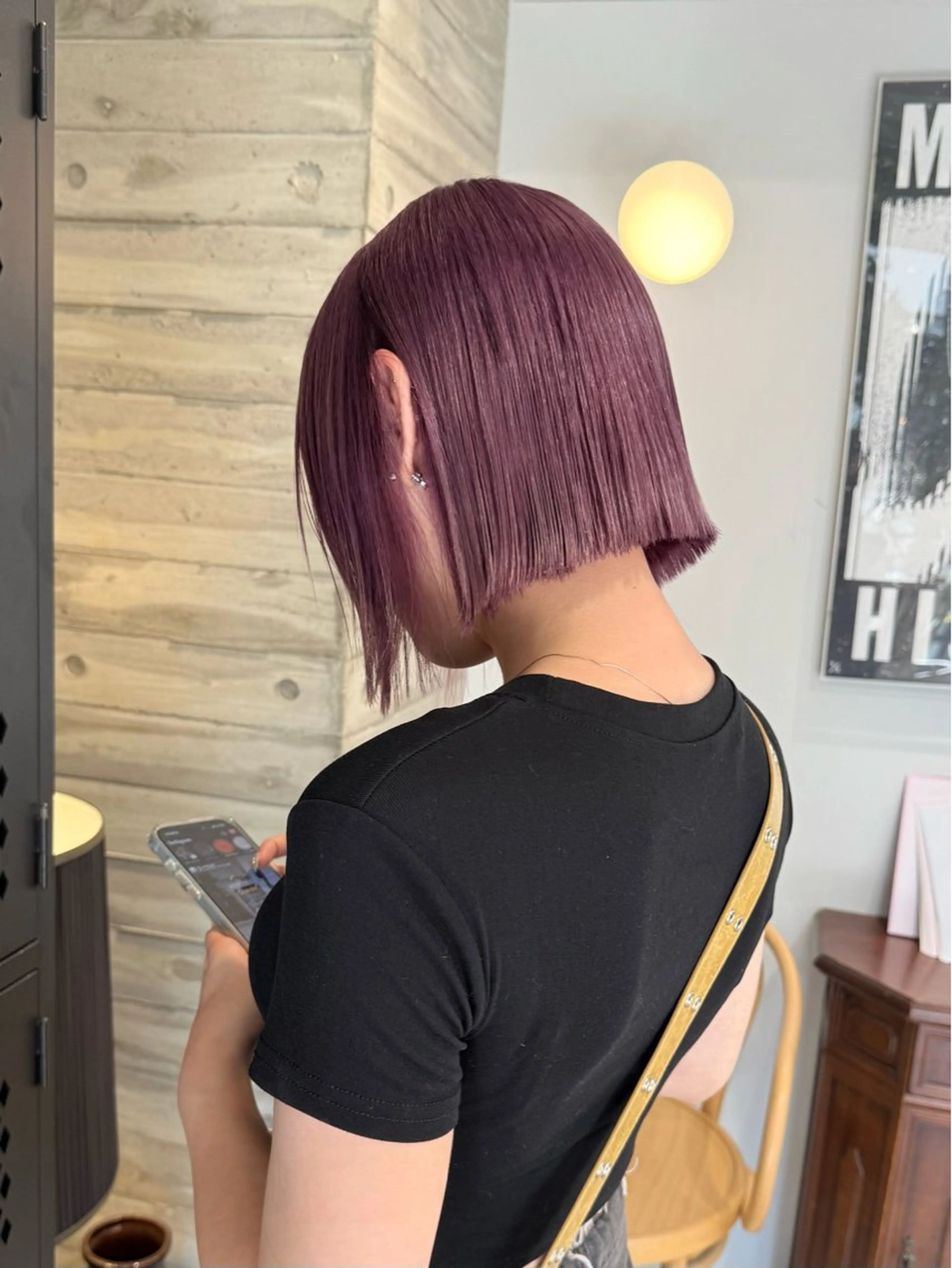 ミディアム カラー ヘアカラー トリートメント 色落ち綺麗透明感カラ /ボブ/ナカツヒカルのヘアスタイル